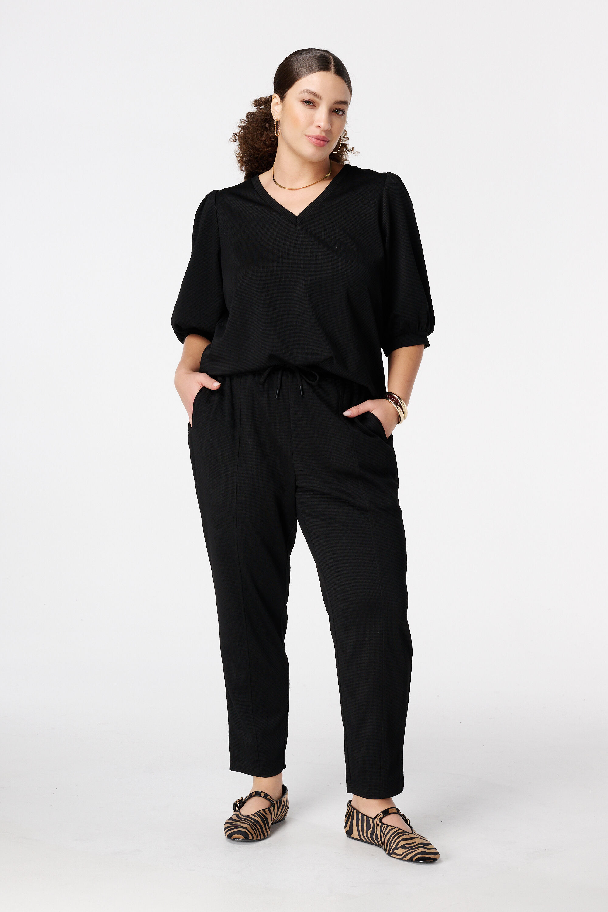 Broek met strikkoord