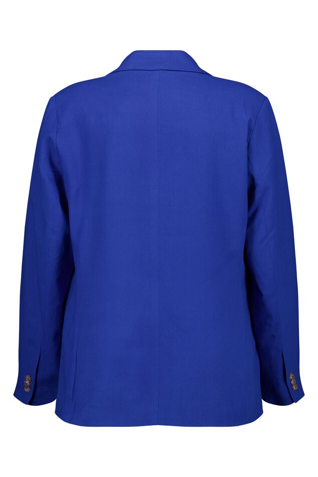 Rechtvallende blazer met linnen image number 2