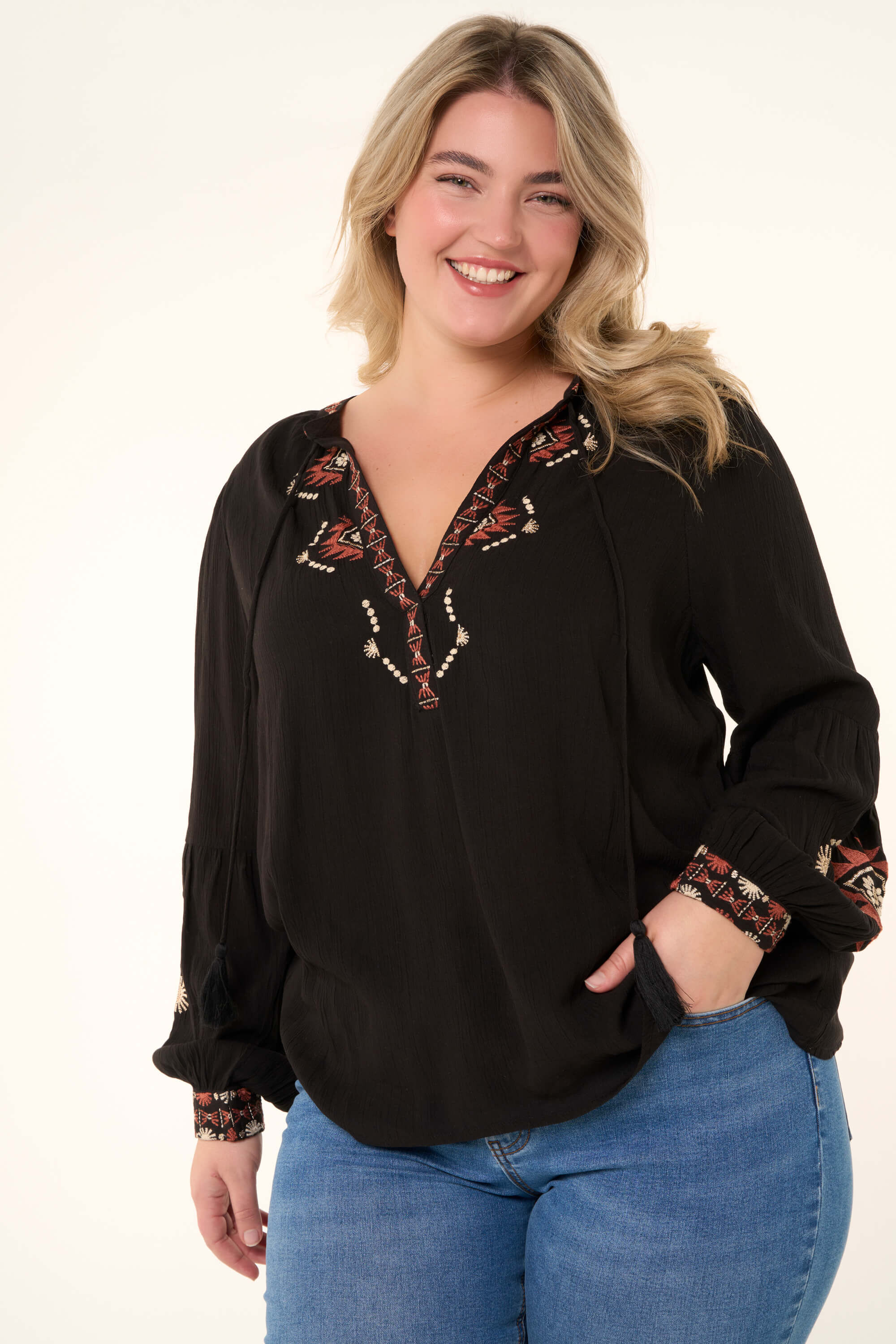 Blouse met ballonmouw image number 6