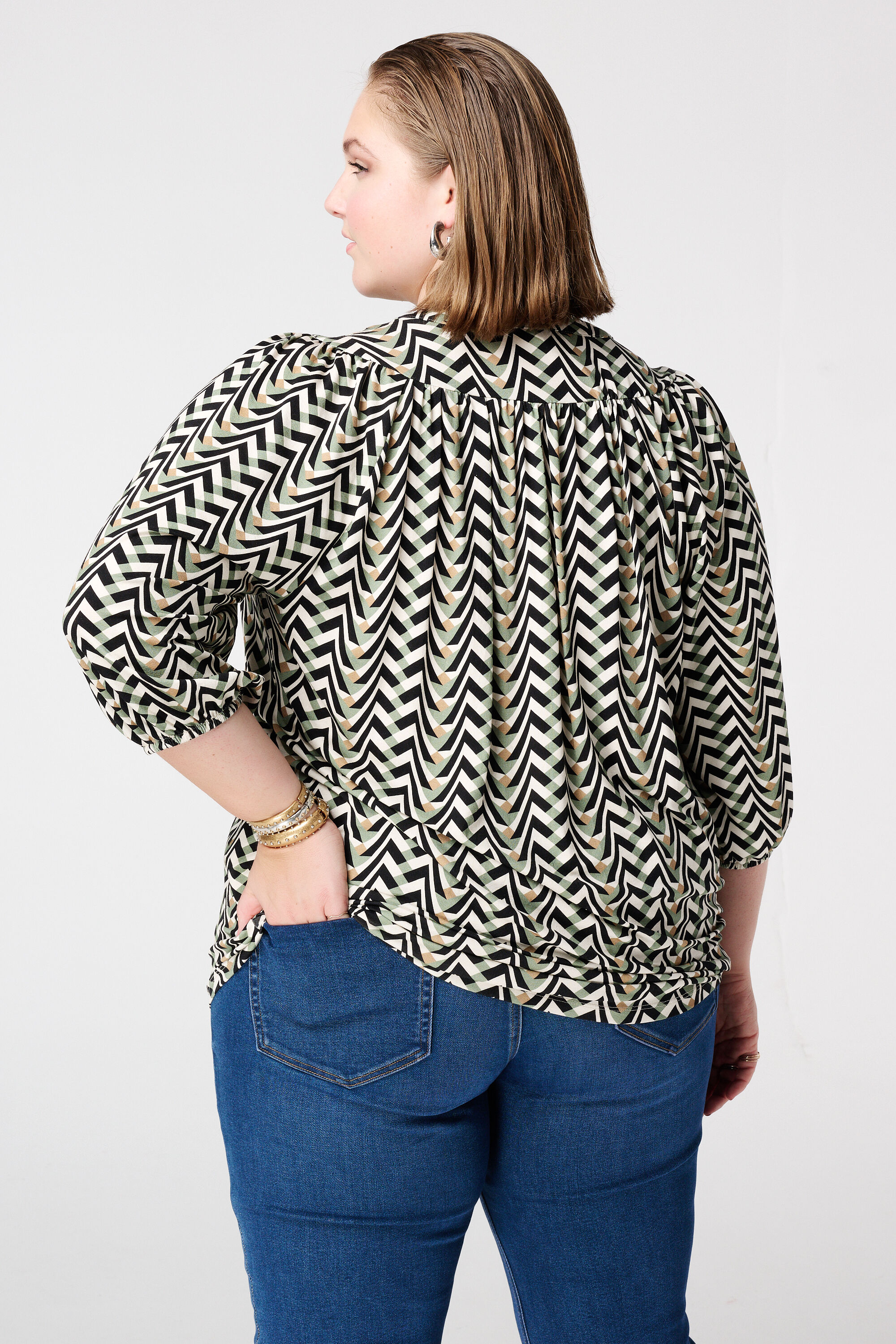 Jersey top met print image number 3