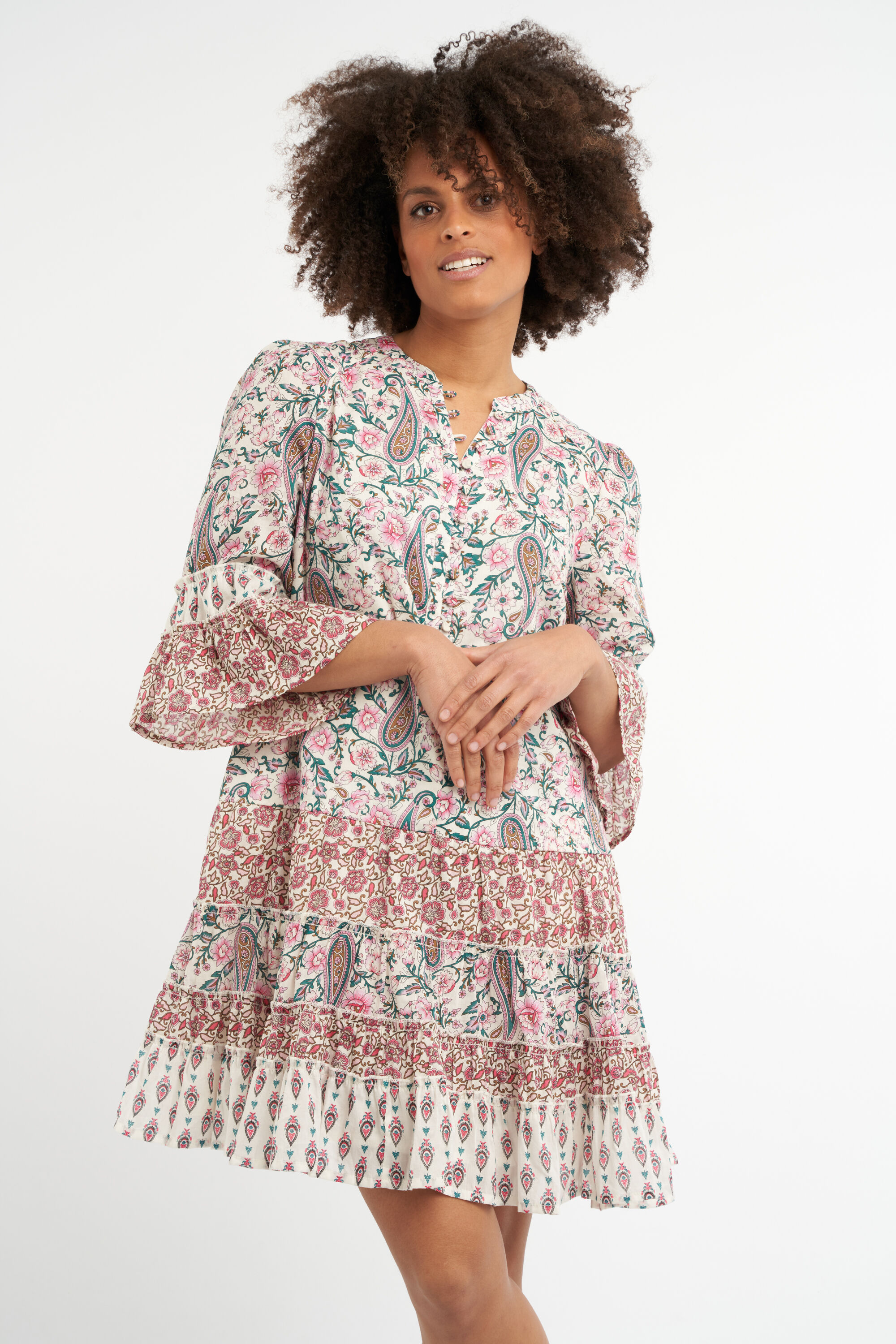 Jurk met patchwork image number 6