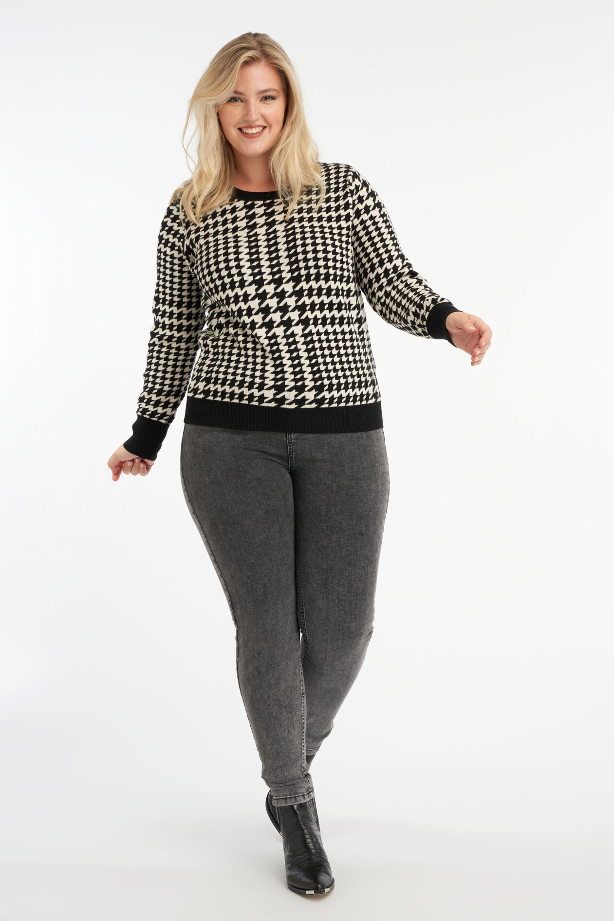 Pied-de-poule trui image number 5