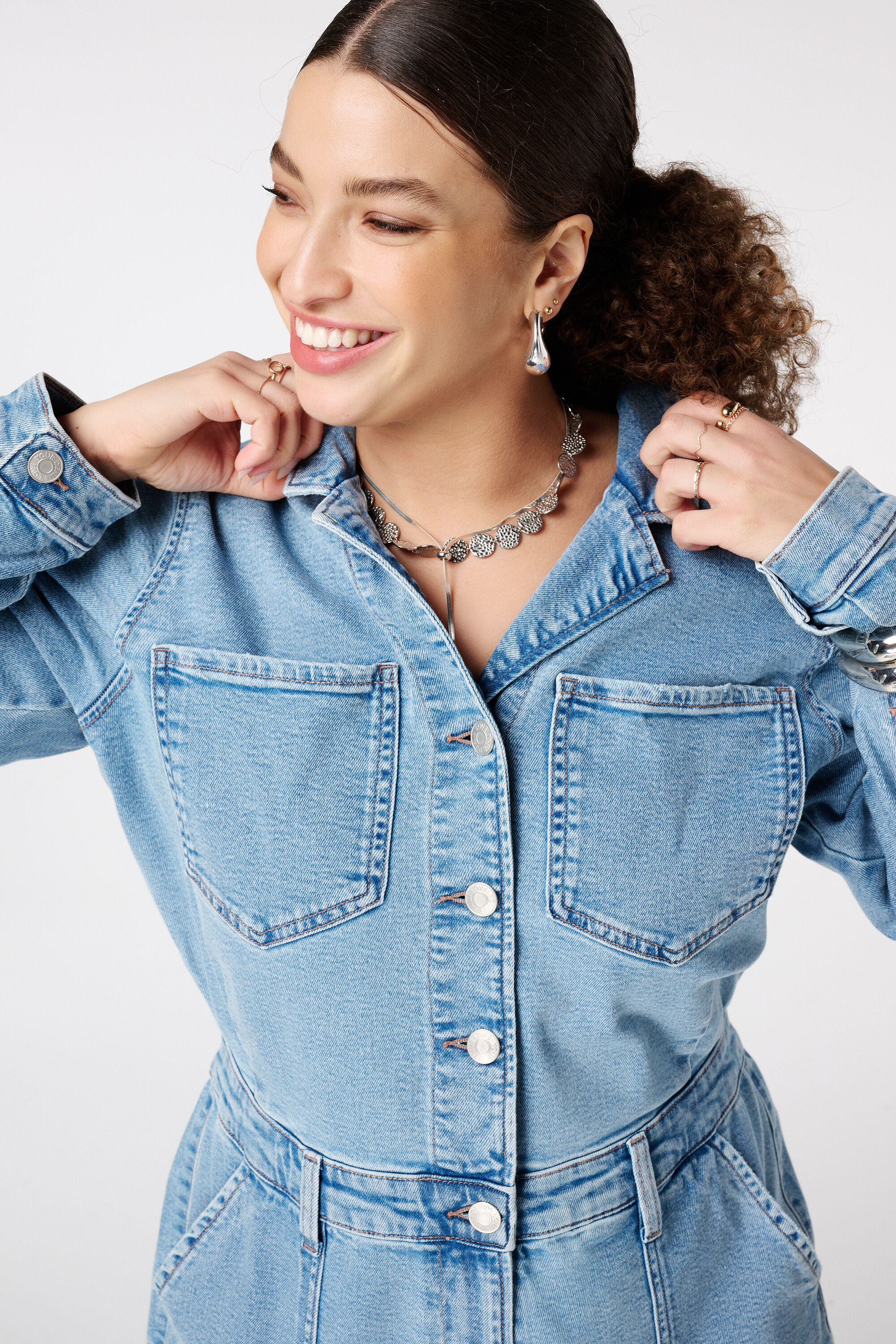 Denim jumpsuit image number 4
