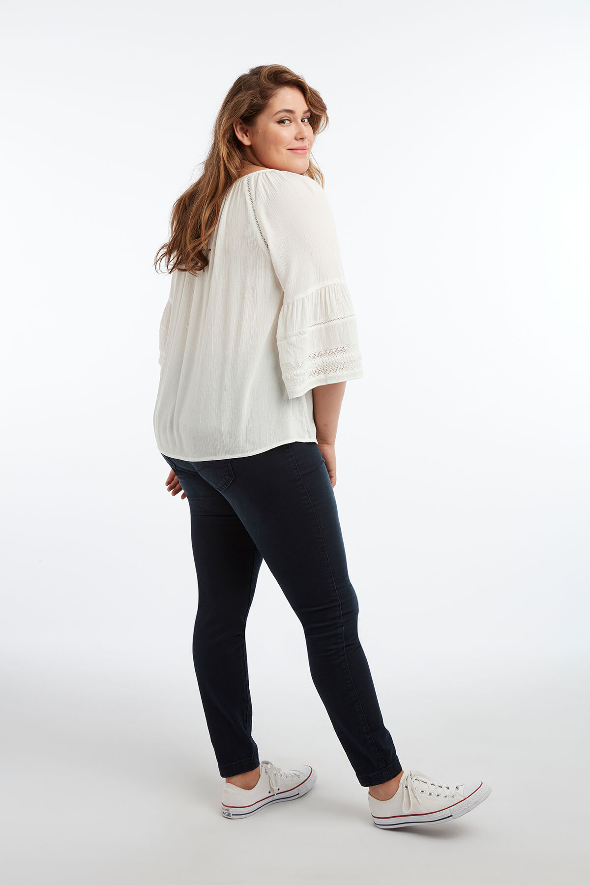 Blouse met trompetmouwen image number 4