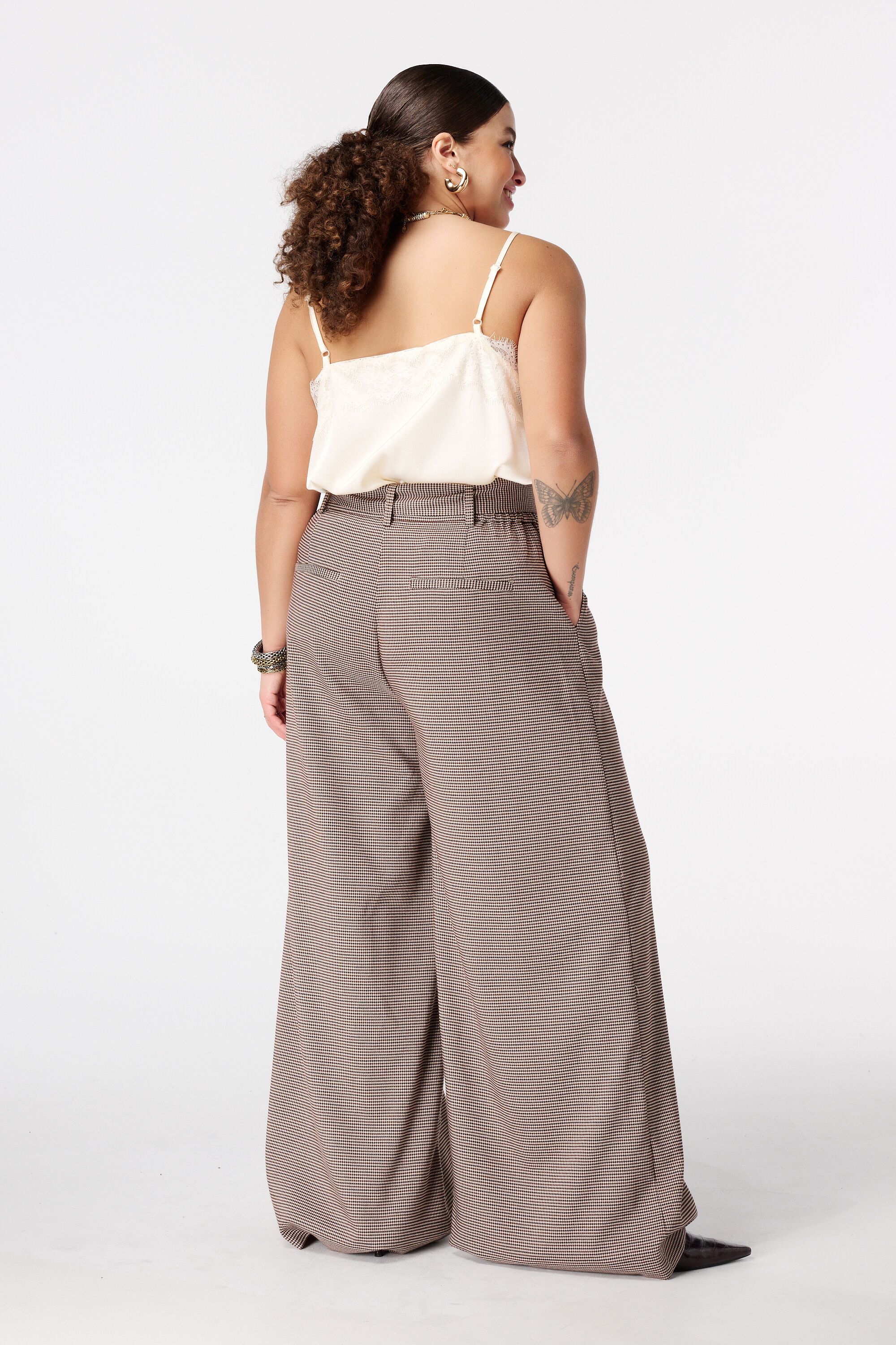 Wide leg broek met ceintuur image number 3