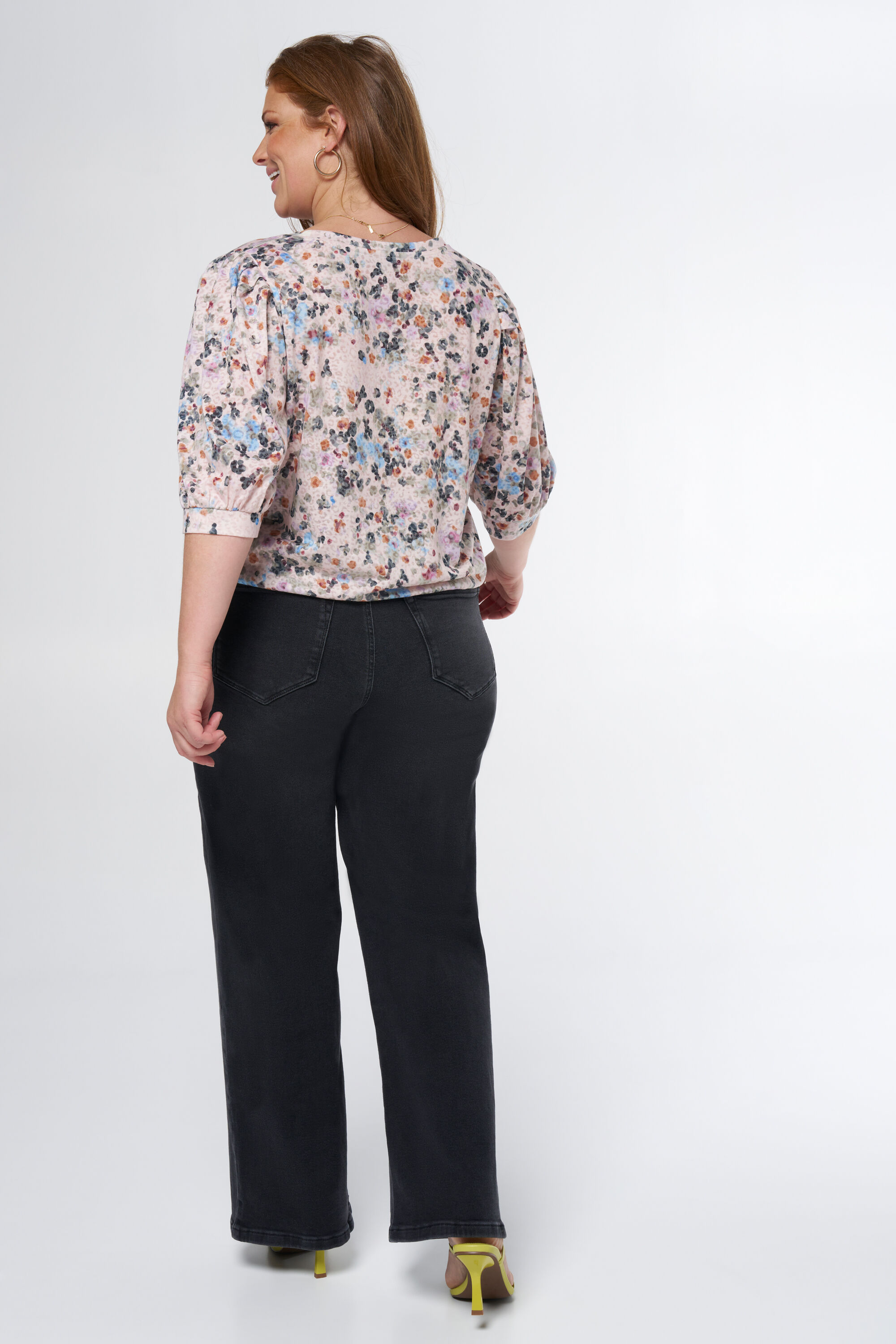 V-hals top met print image number 3