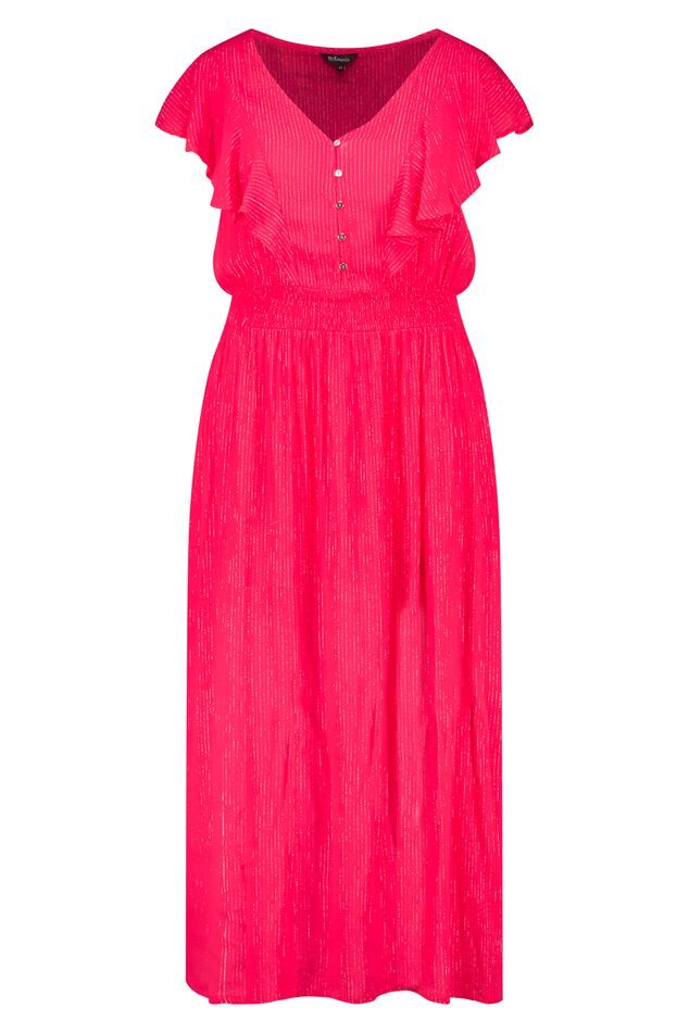 Losvallende jurk met tailleband  image number 1