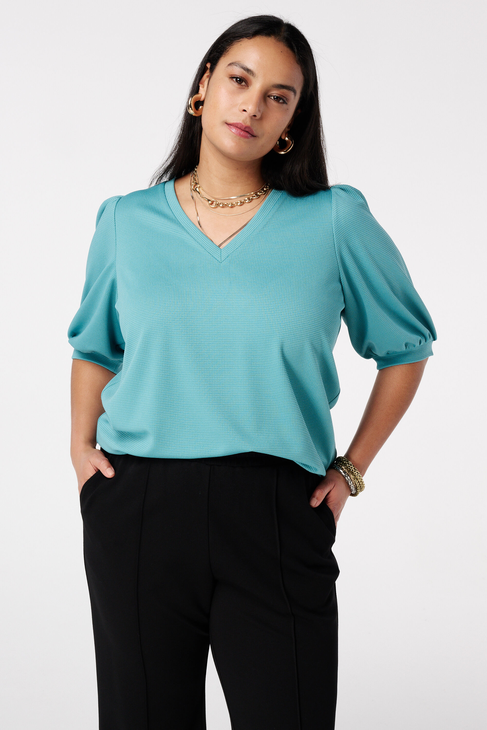 Top met pofmouwen image number 0