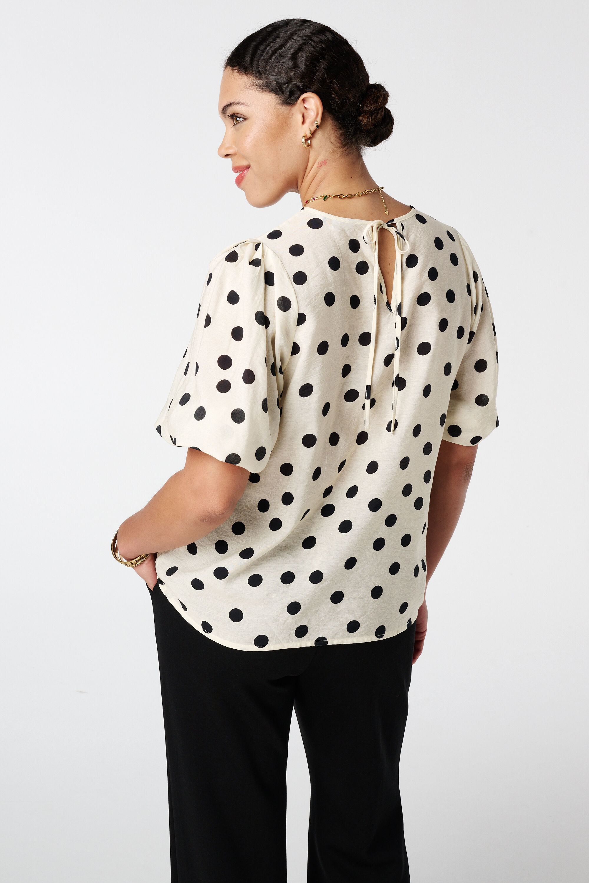 Blouse met stippen image number 3