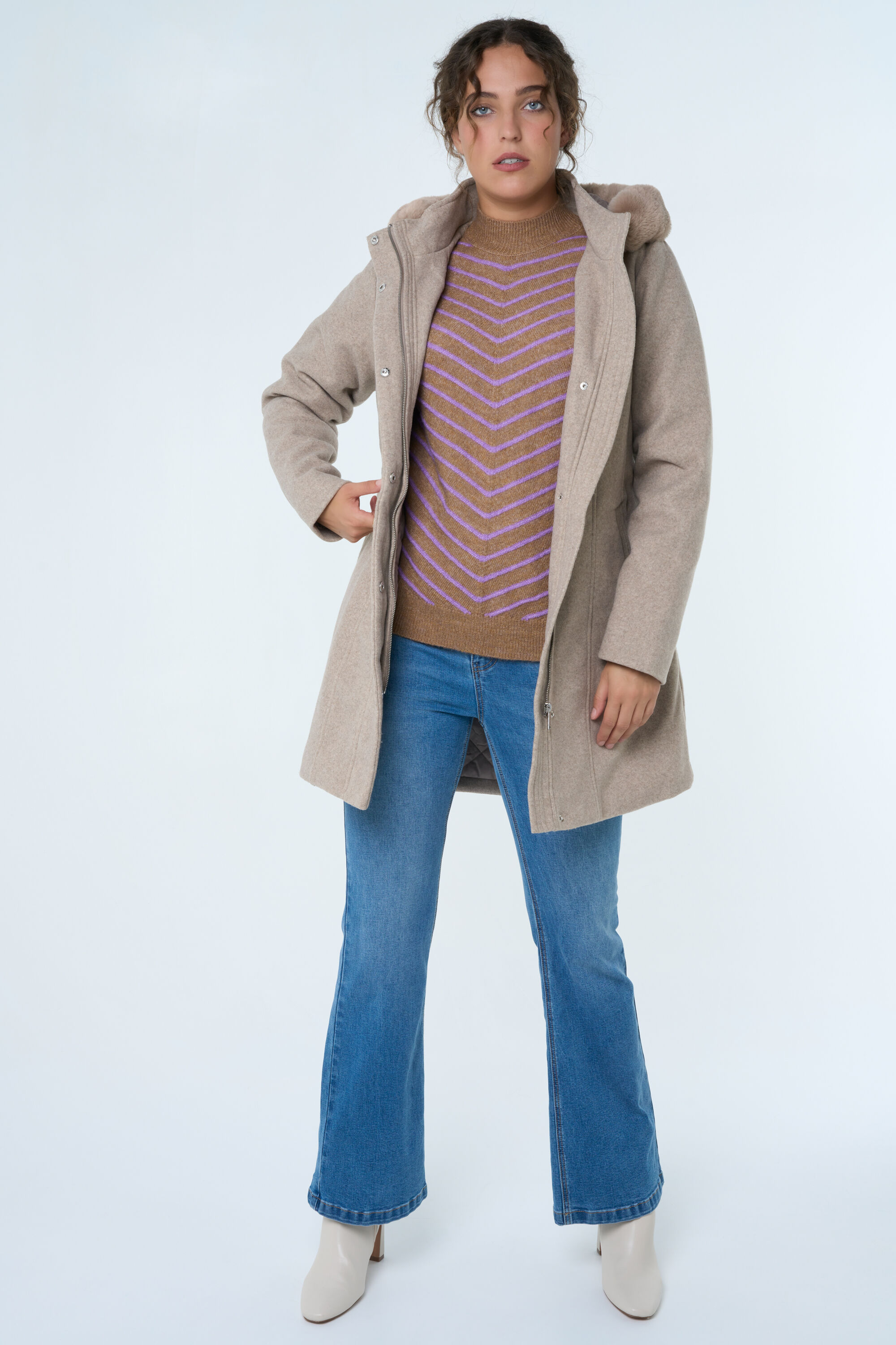 Jas met wol look image number 6