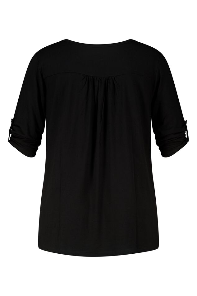 Top met v-hals en knopen image number 2