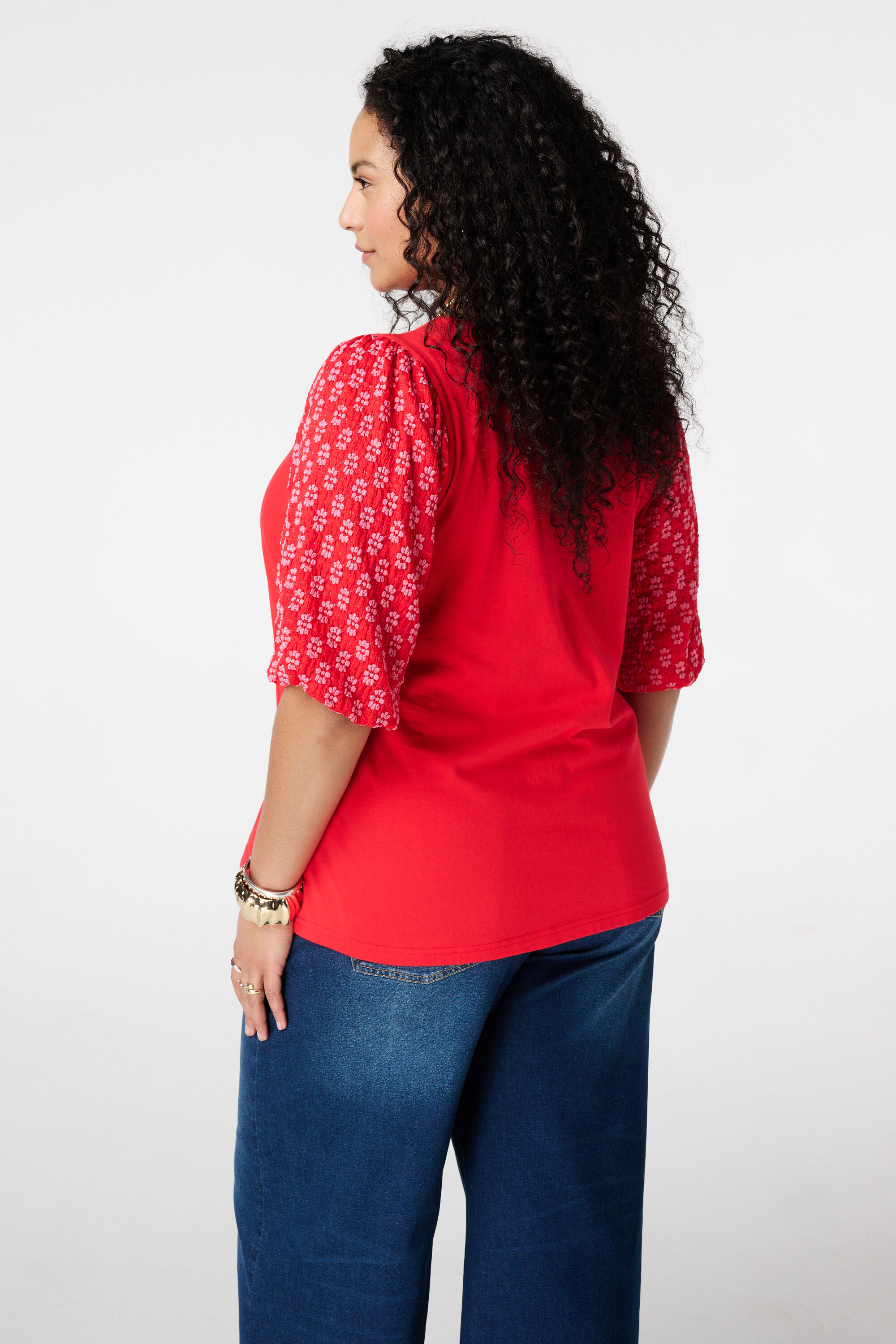 Top met pofmouwen image number 3