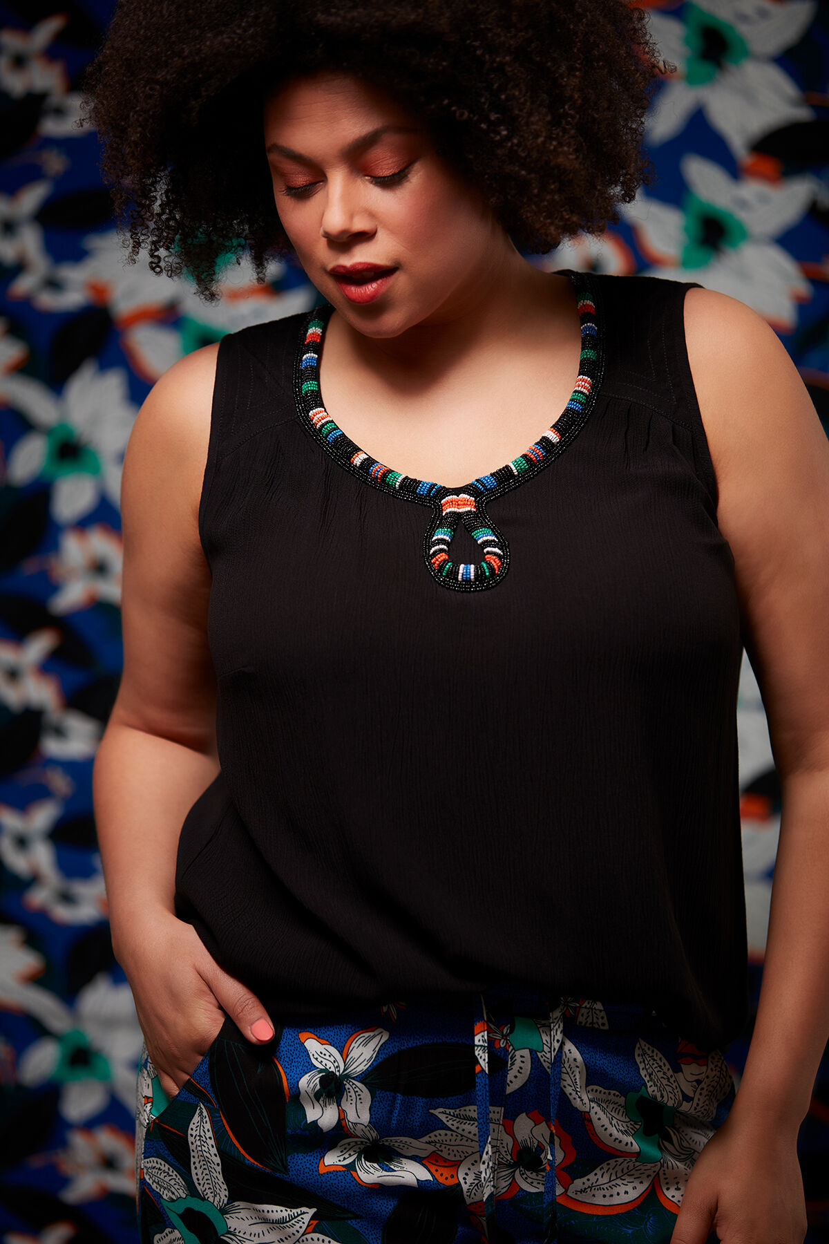 Blouse met kralendetail image number 7