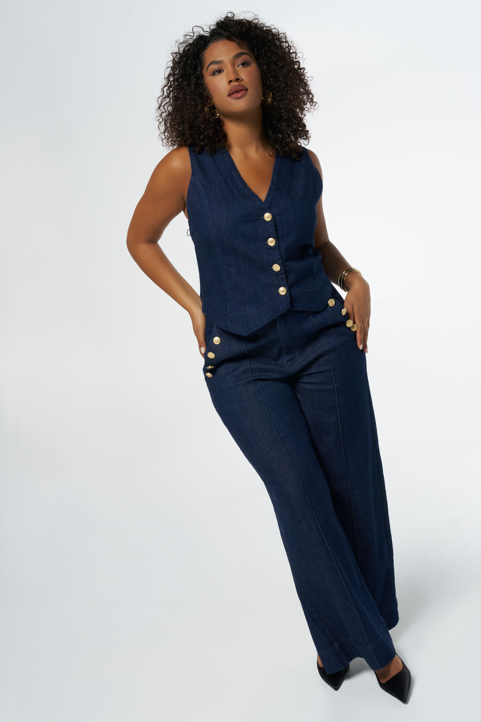 Denim gilet image number 4