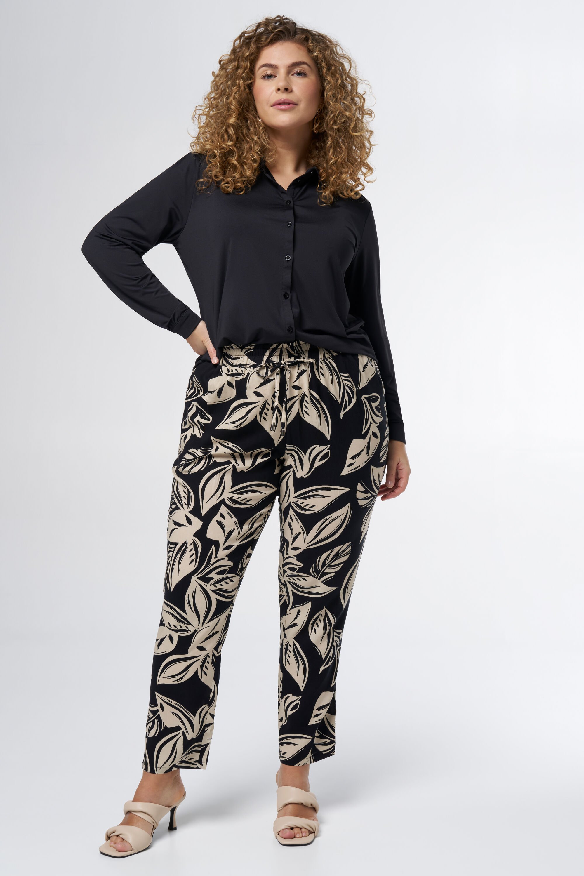 Jersey overhemd met stretch image number 5