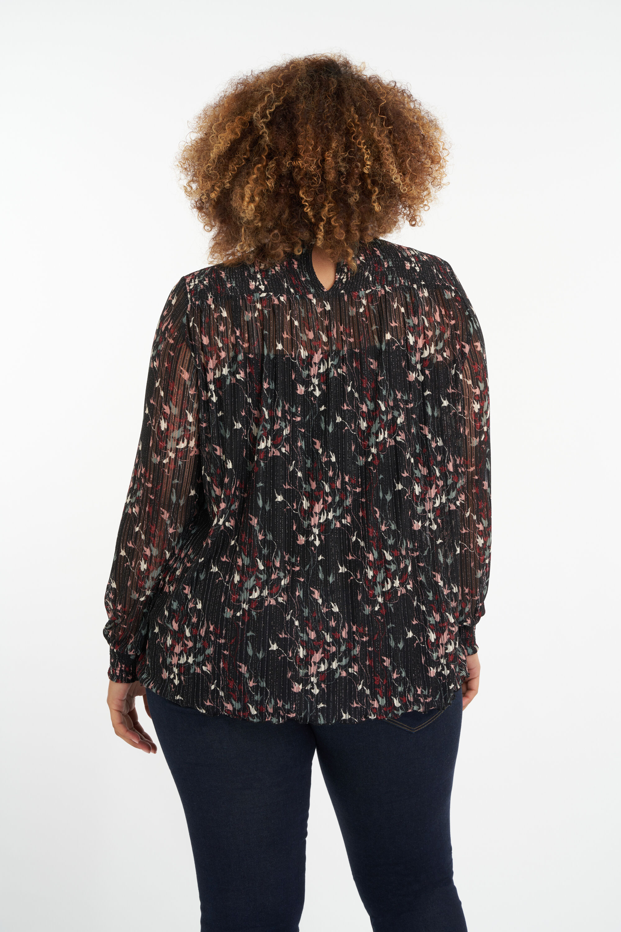 Semi-transparante top met print image number 3