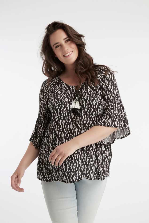 Blouse met klokmouw image number 0