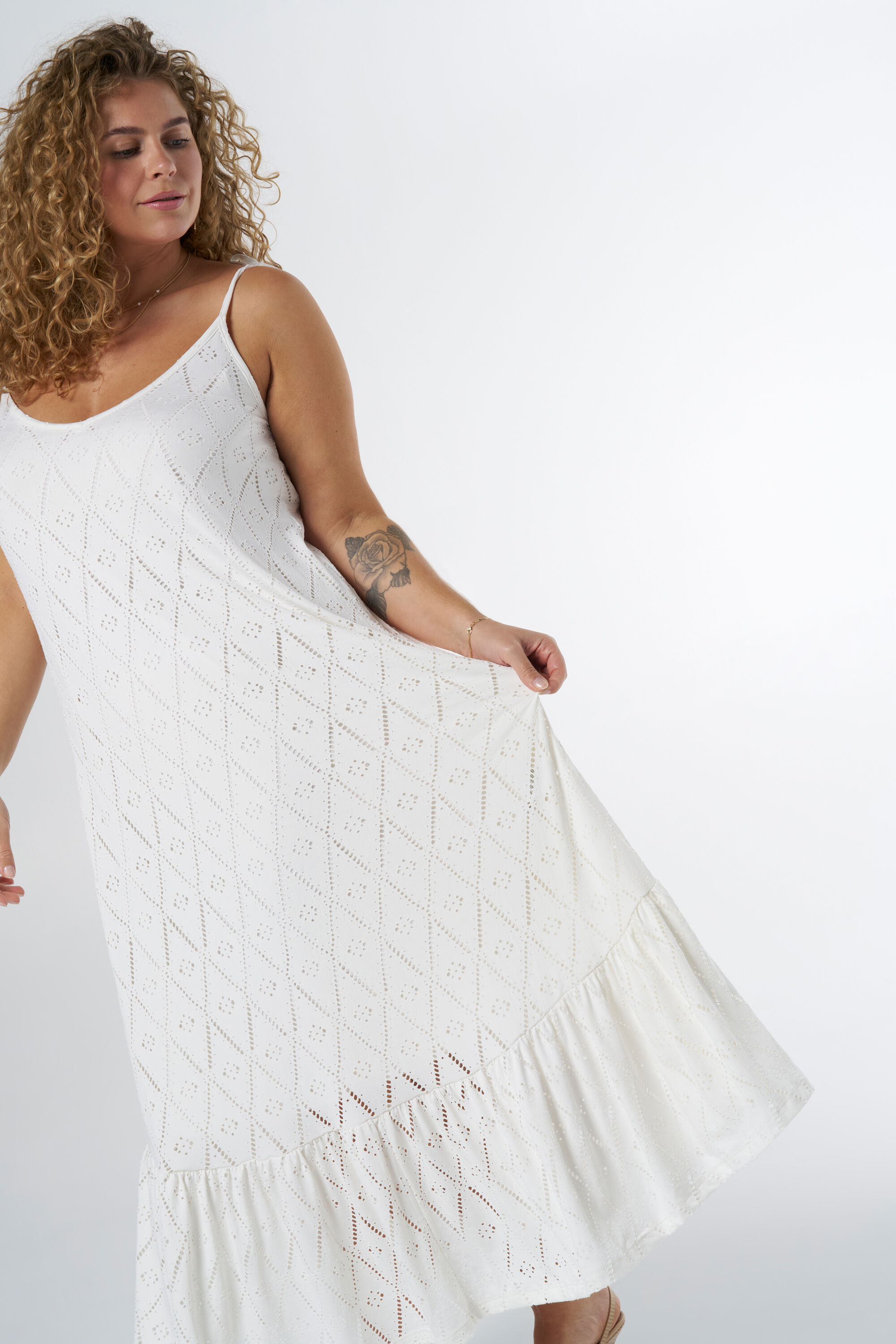 Maxi jurk met broderie image number 5