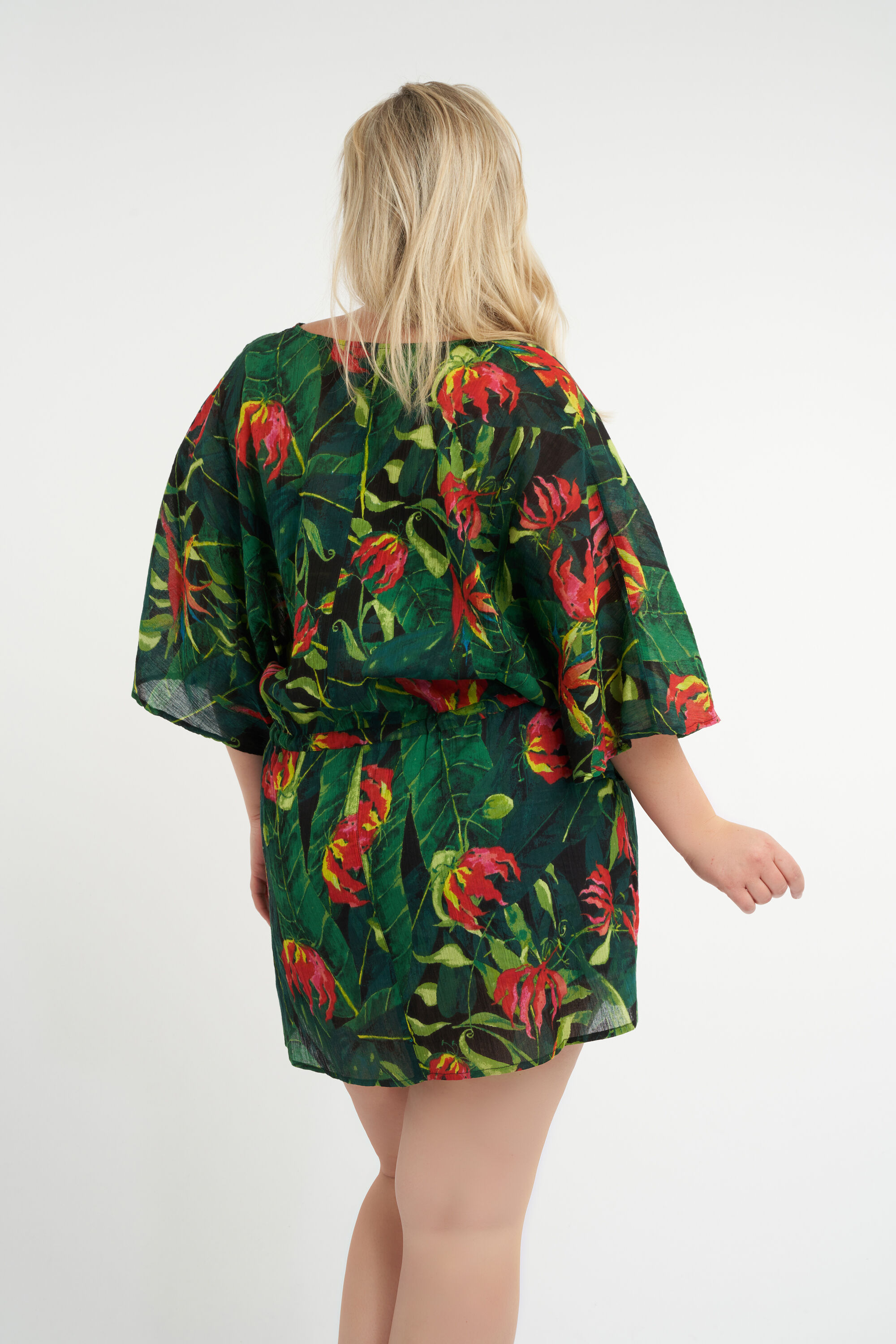 Korte kaftan met print image number 3