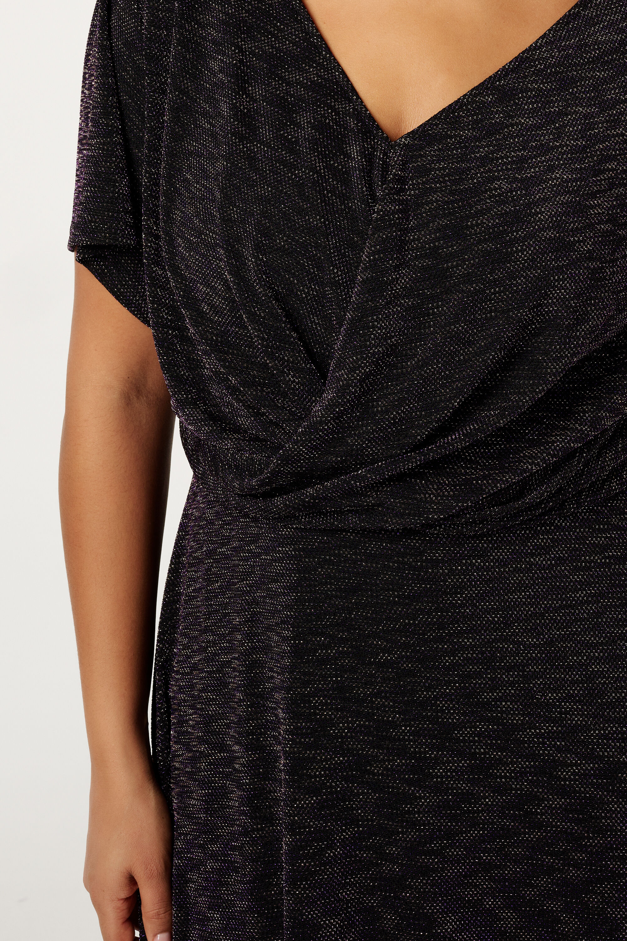 Midi jurk met lurex image number 4