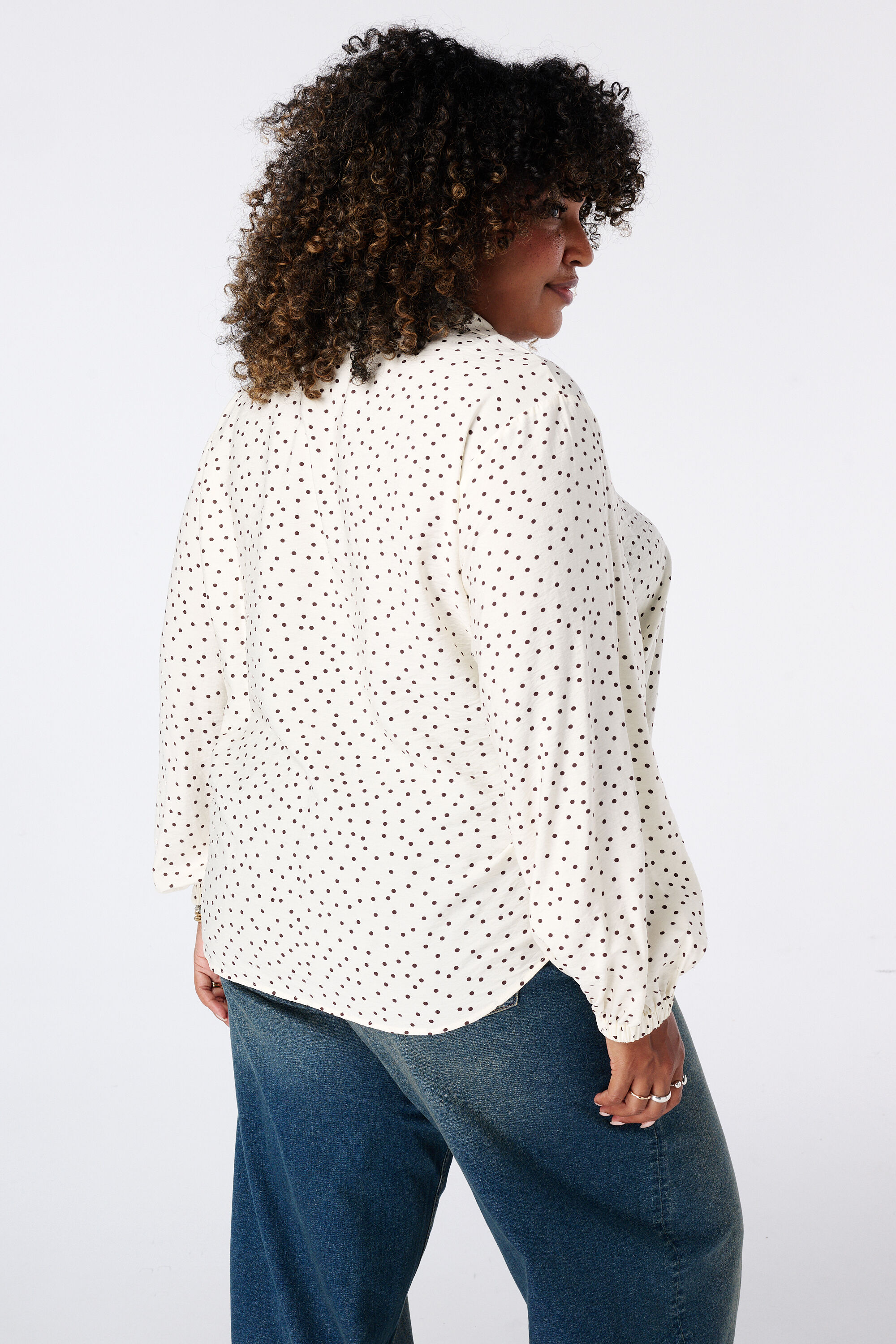Blouse met polka dot image number 3
