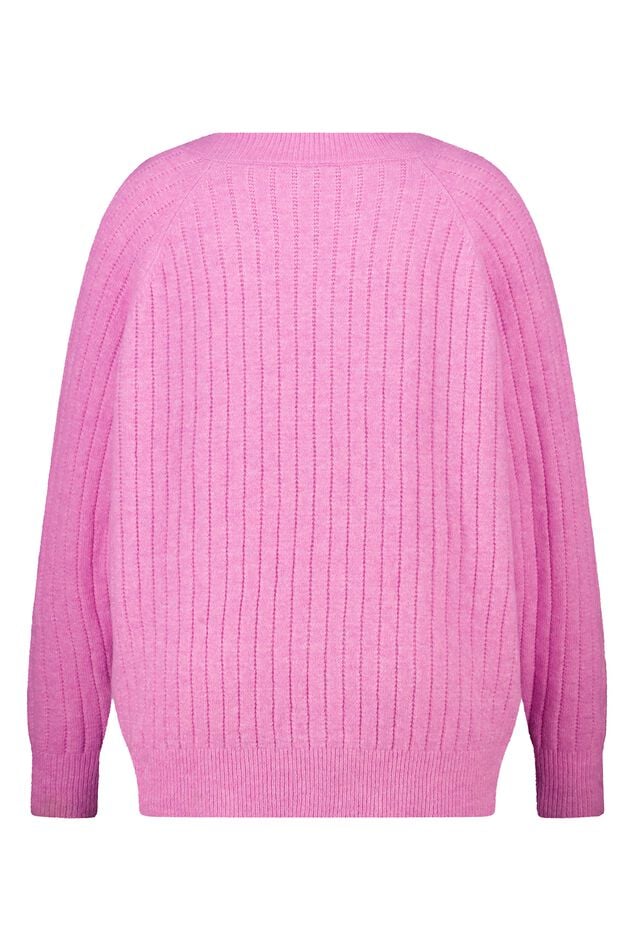 Fijn gebreide trui met patroon image number 2