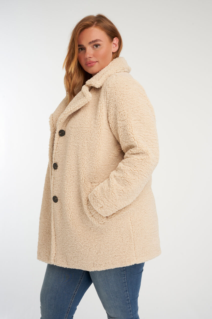 Zachte teddy jas image number 6