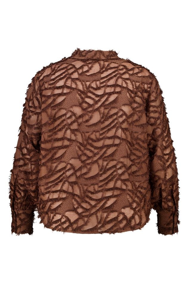 Fluffy blouse met opdruk image number 2