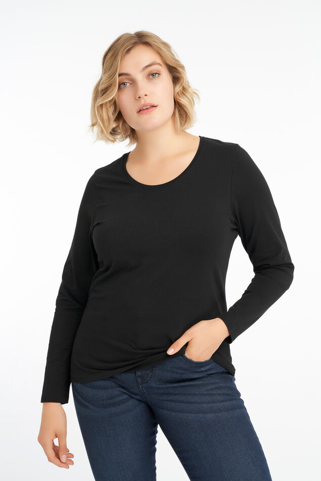 Basis shirt met lange mouw image number 0