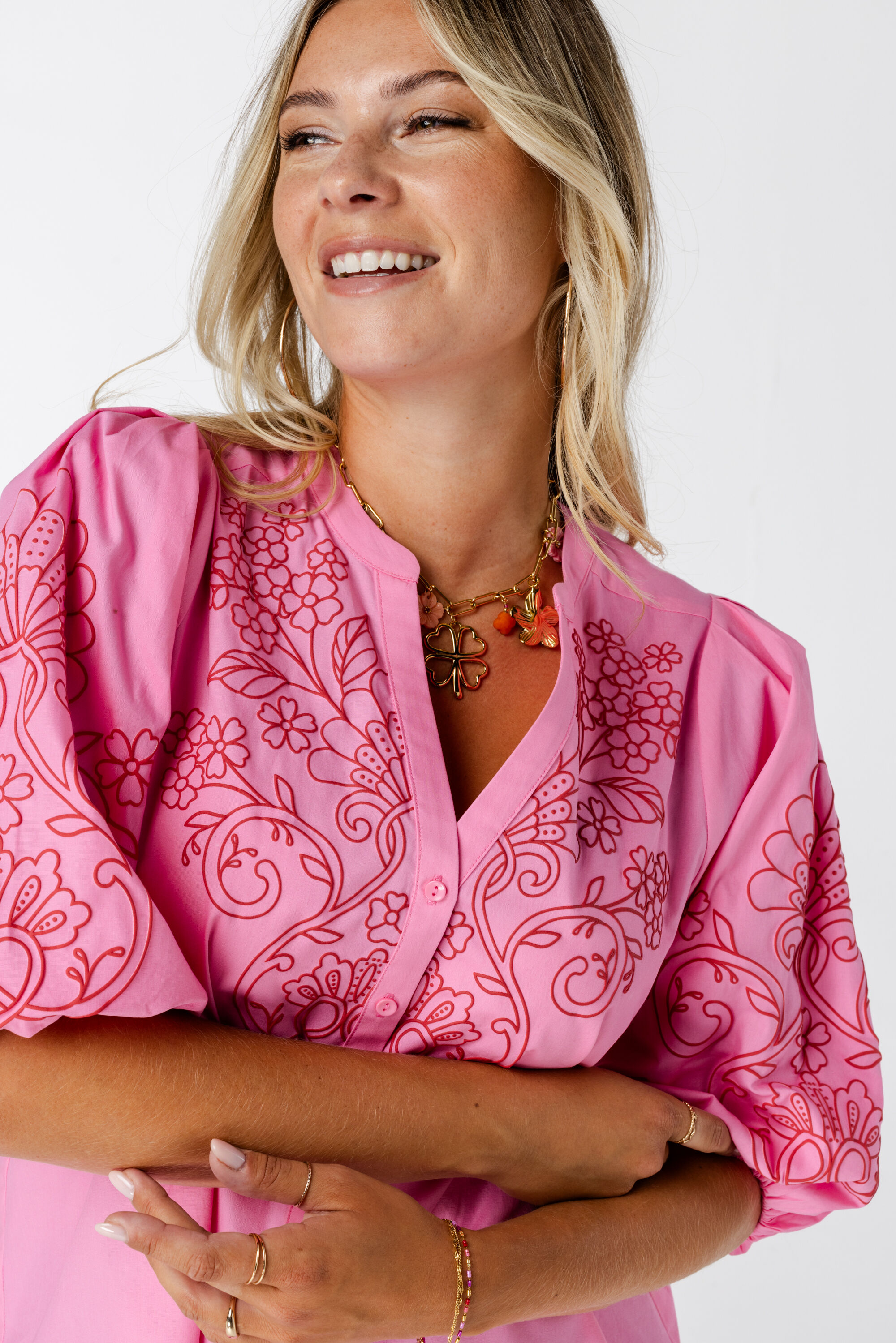 Blouse met pofmouw image number 4