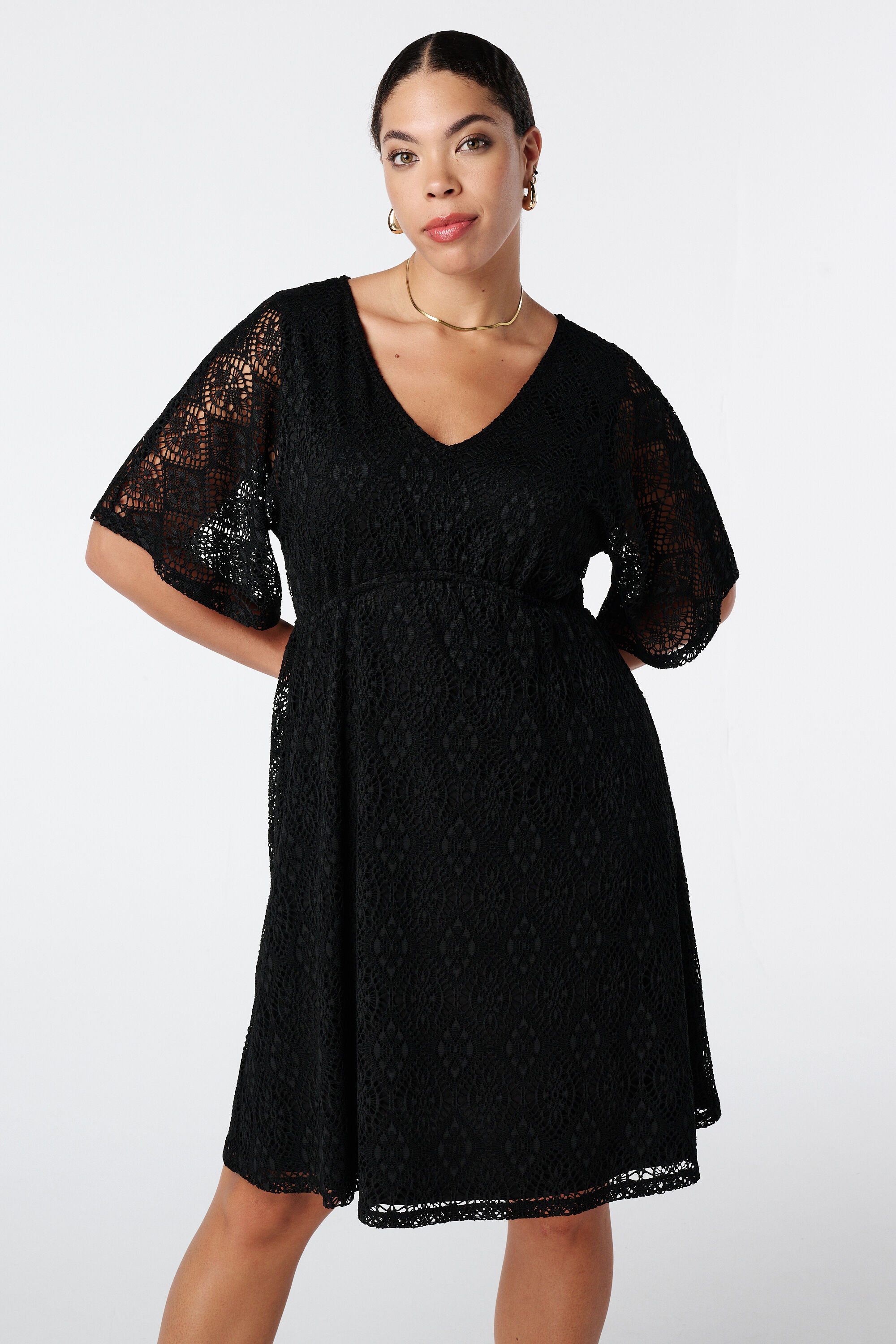 Kanten jurk met stretch image number 5