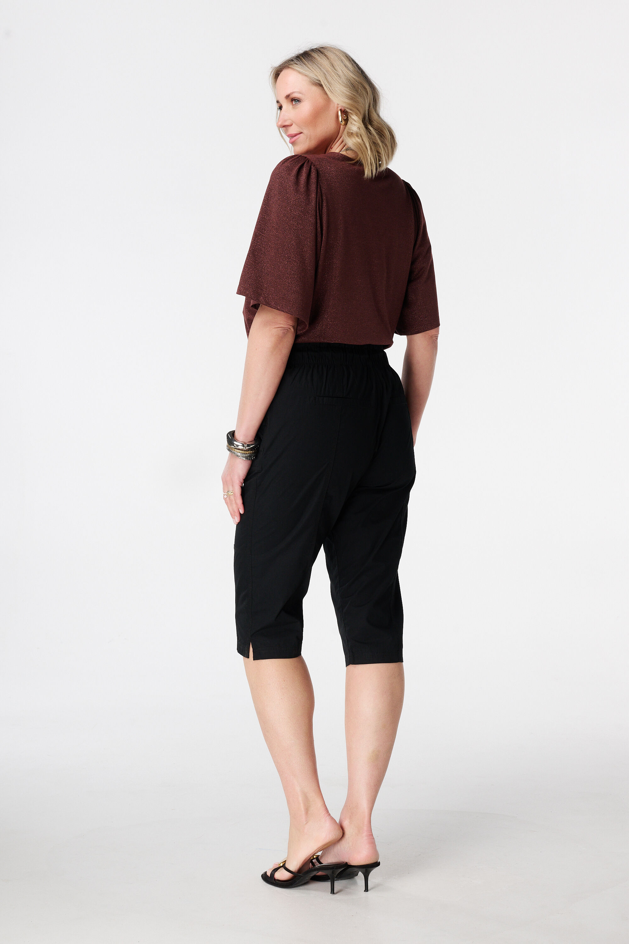 Capri broek met elastische taille image number 3