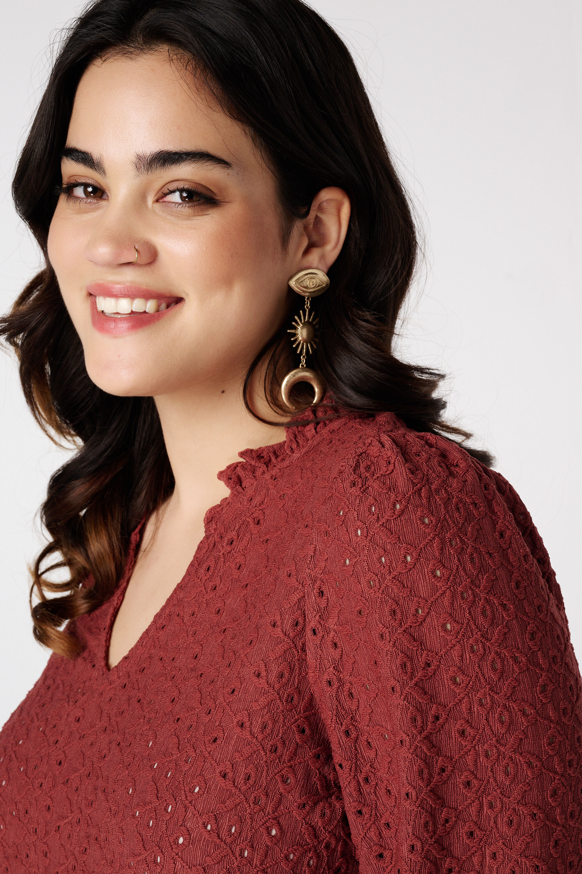  Top met broderie image number 3