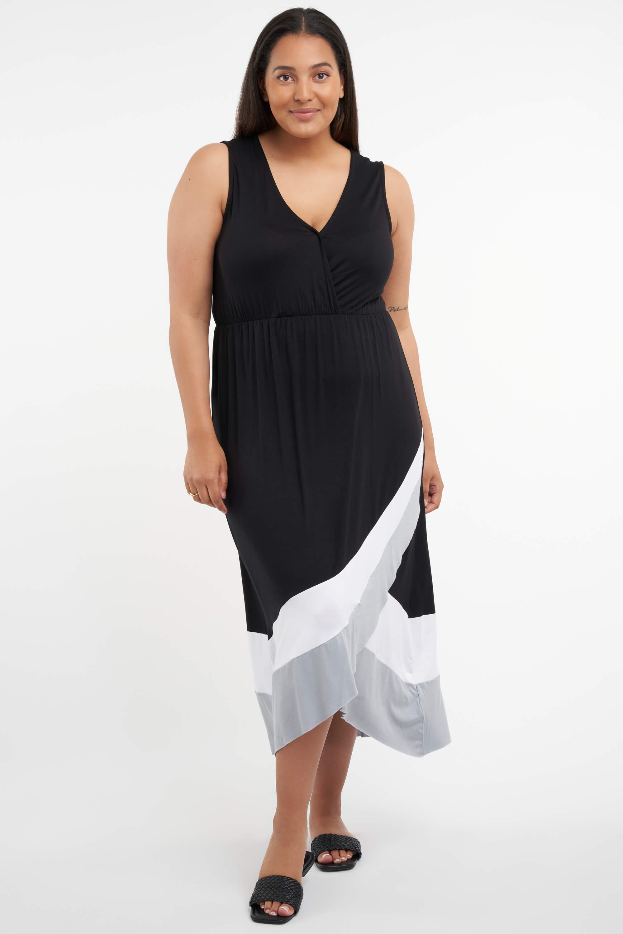 Dames Overslag maxi jurk MS Mode