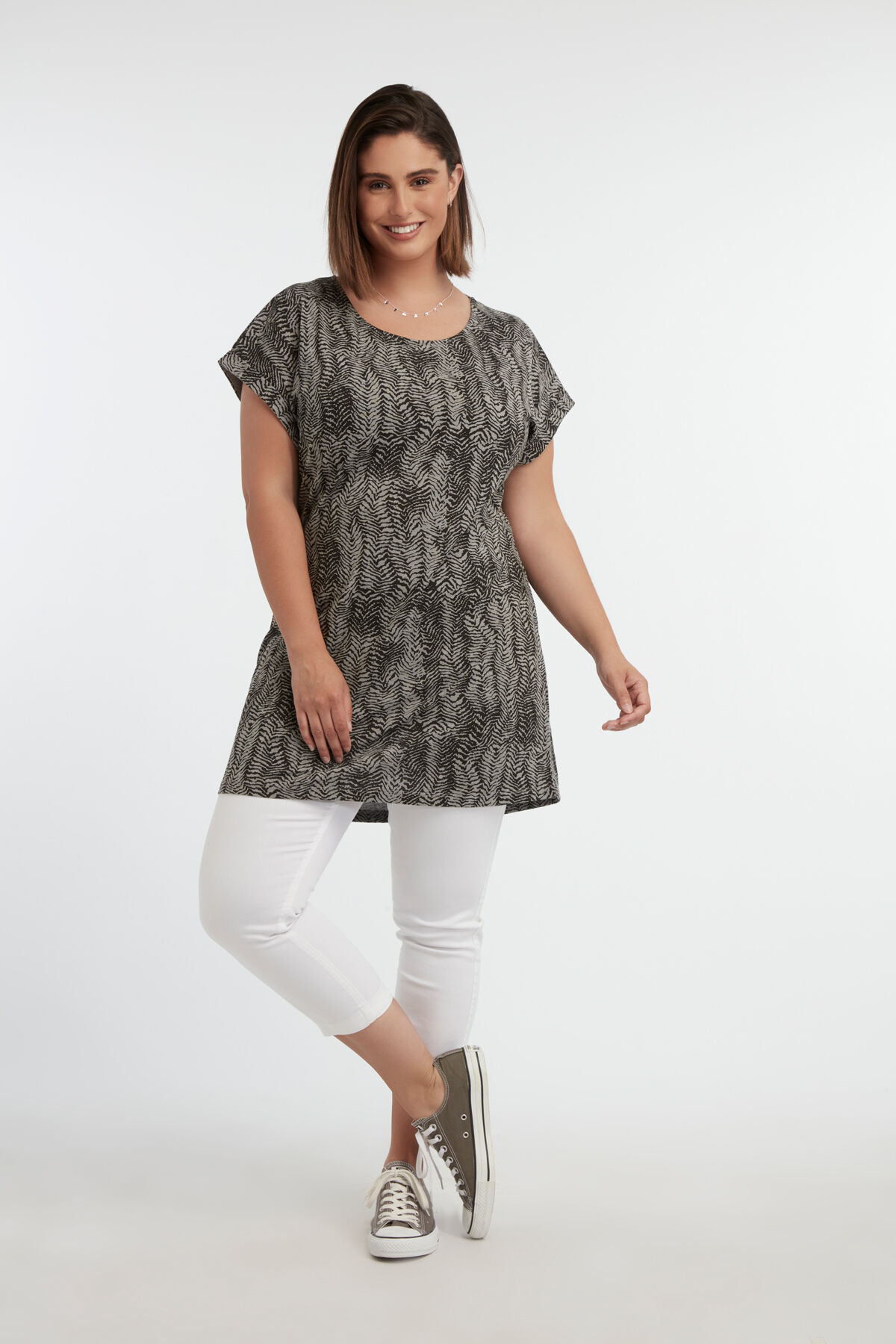 Lang T-shirt met print image number 5