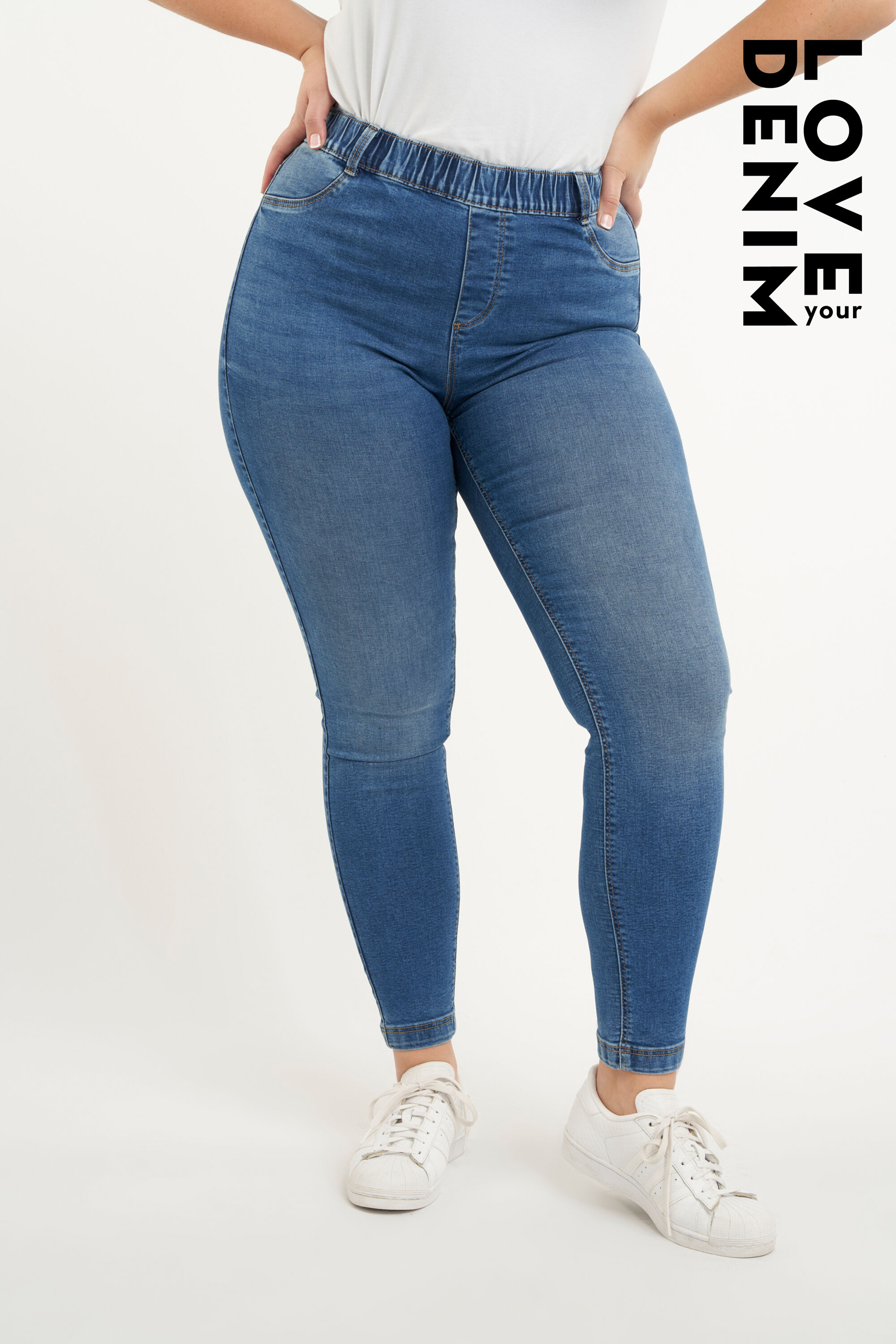 Dames Slim fit 32 inch tregging POPPY Zwart MS Mode