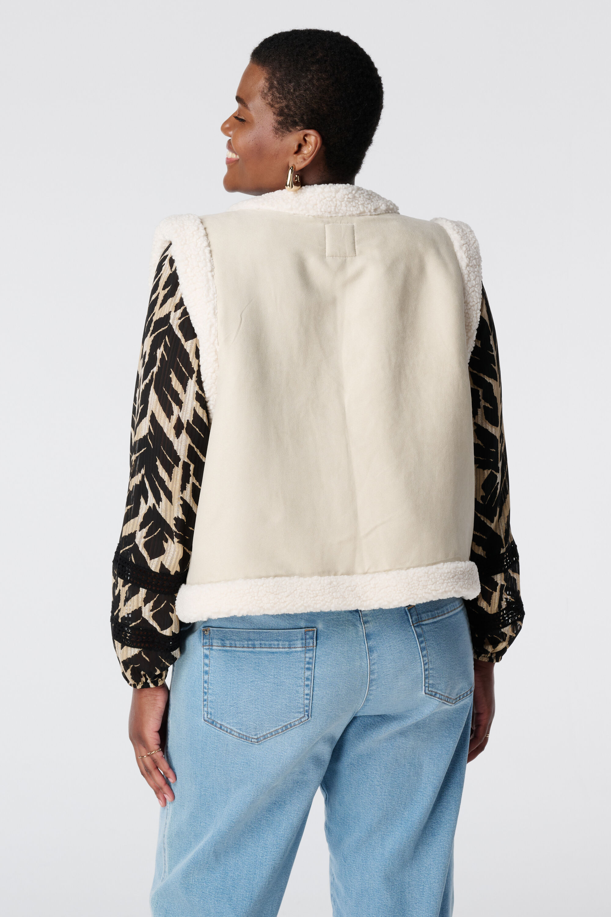 Gilet met teddy voering image number 3