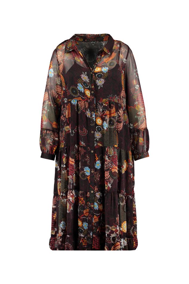 Semi-transparante lange jurk image number 2