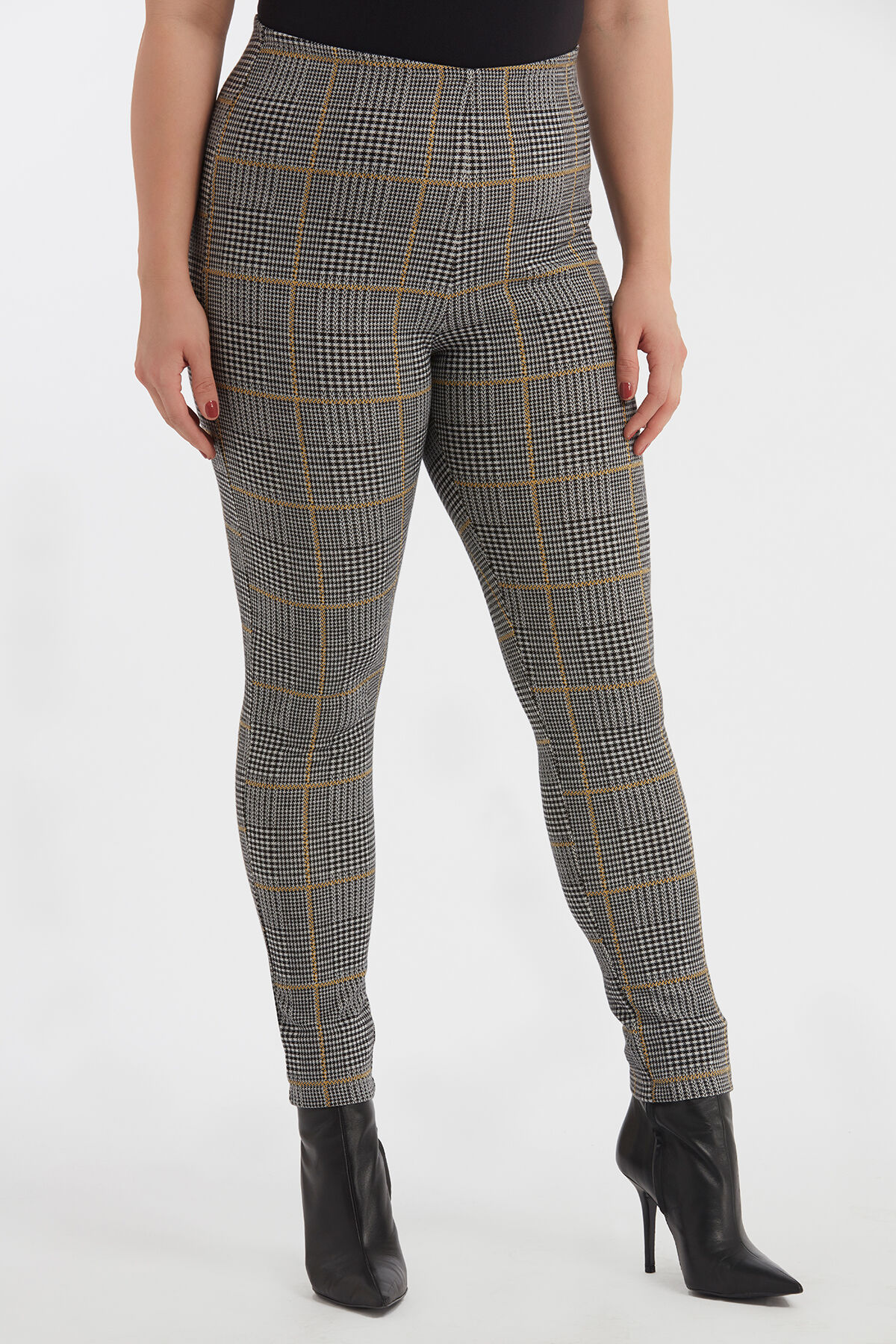 Legging met geruite print image number 0