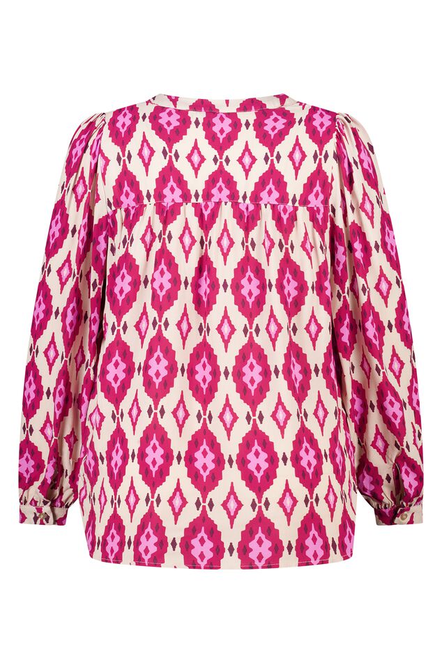 Blouse met print en klosjes image number 2