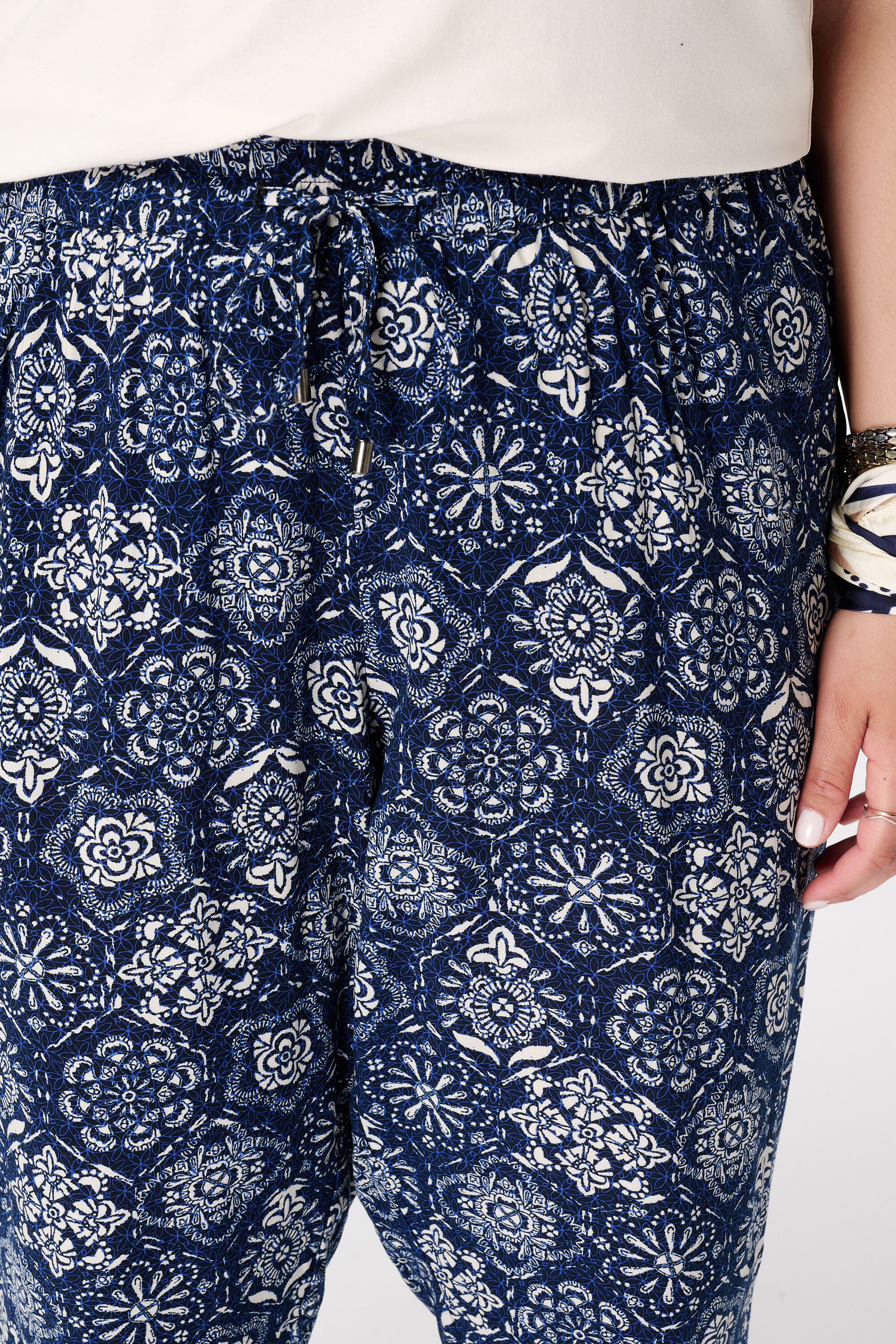 Straight leg broek met print image number 4