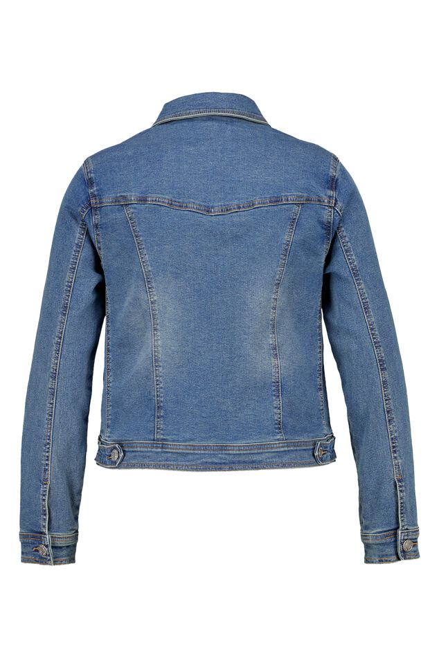 Denim jasje met stretch image number 2