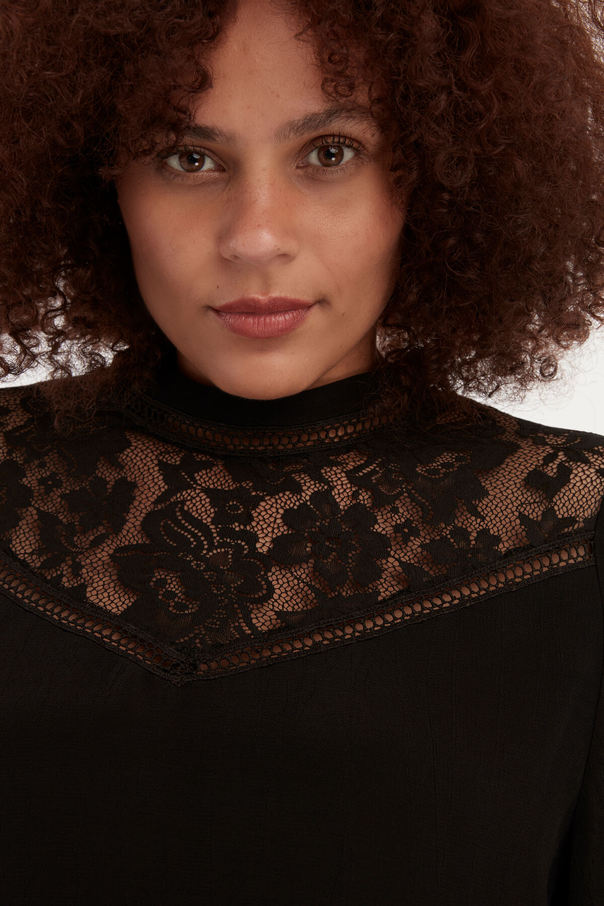 Blouse met kanten kraag image number 4