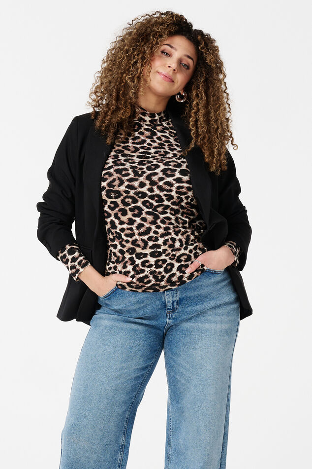 Shirt met col en print image number 0