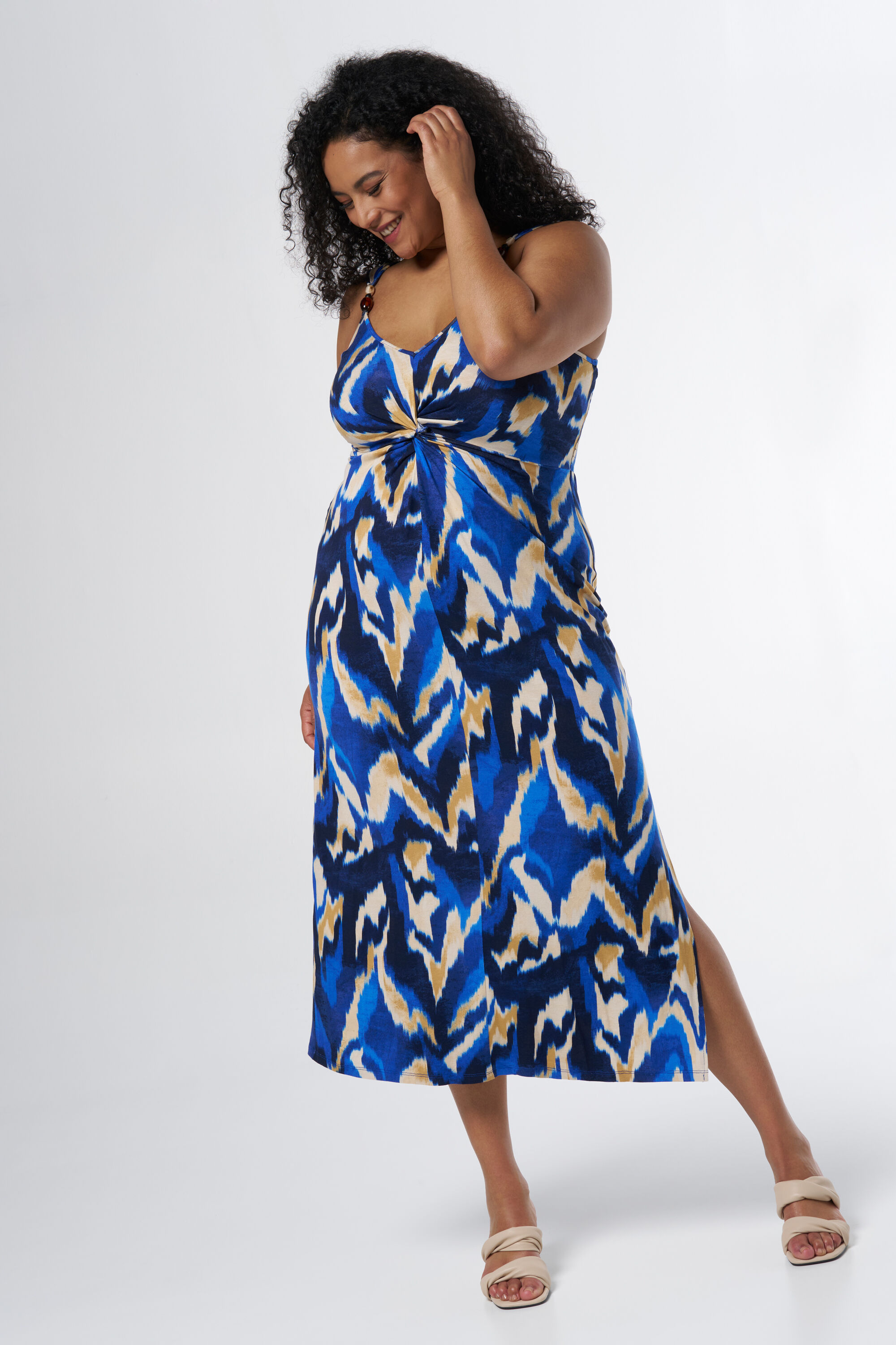 Midi jurk met gedraaid detail image number 0