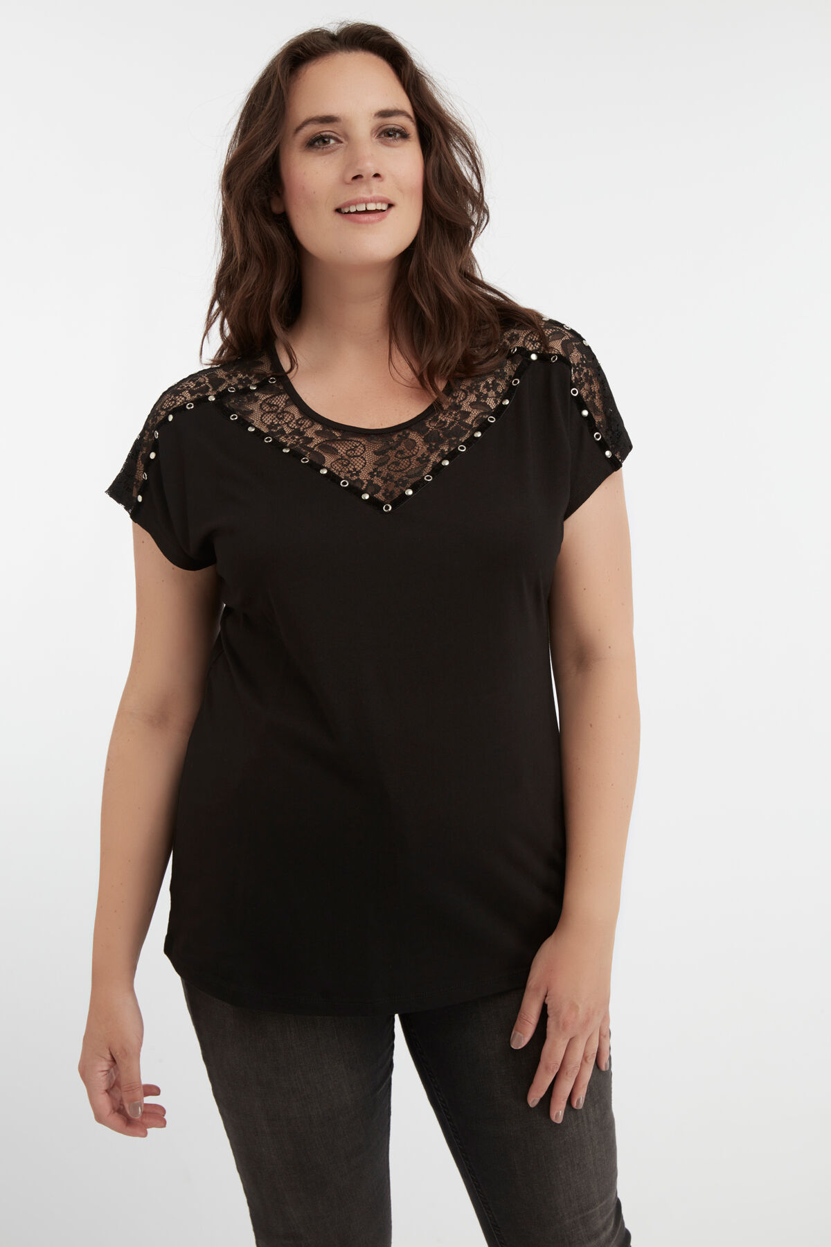 Dames Shirt met kant MS Mode
