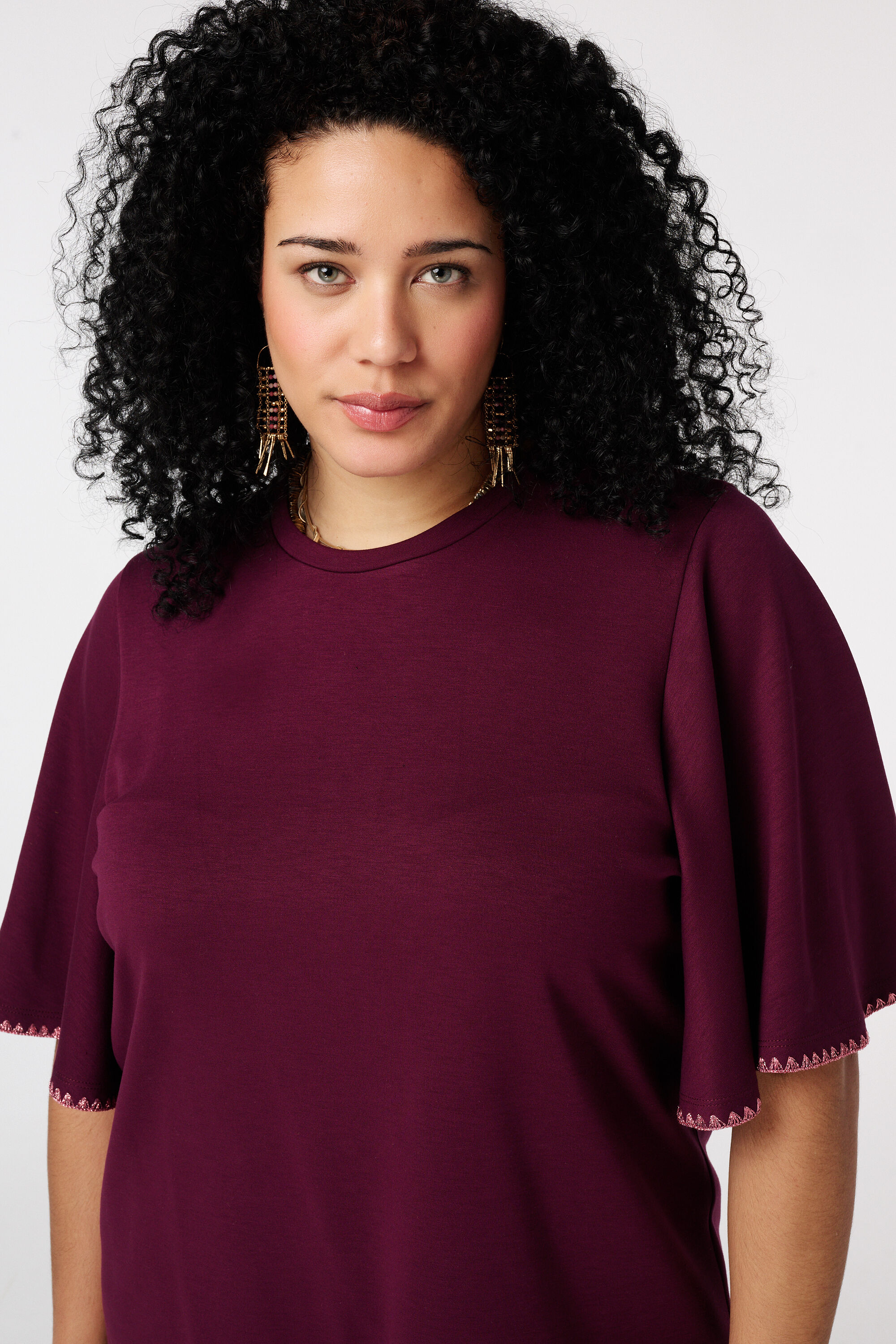 T-shirt met vlindermouwen image number 4