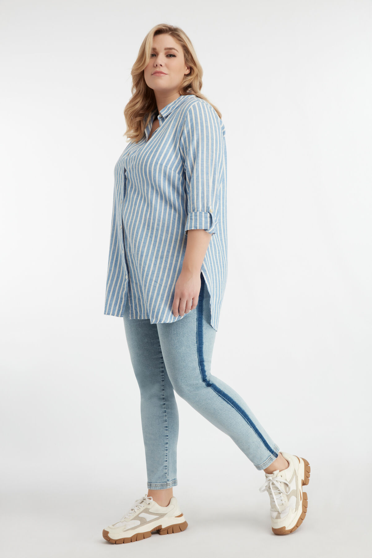 Lange streepblouse image number 3