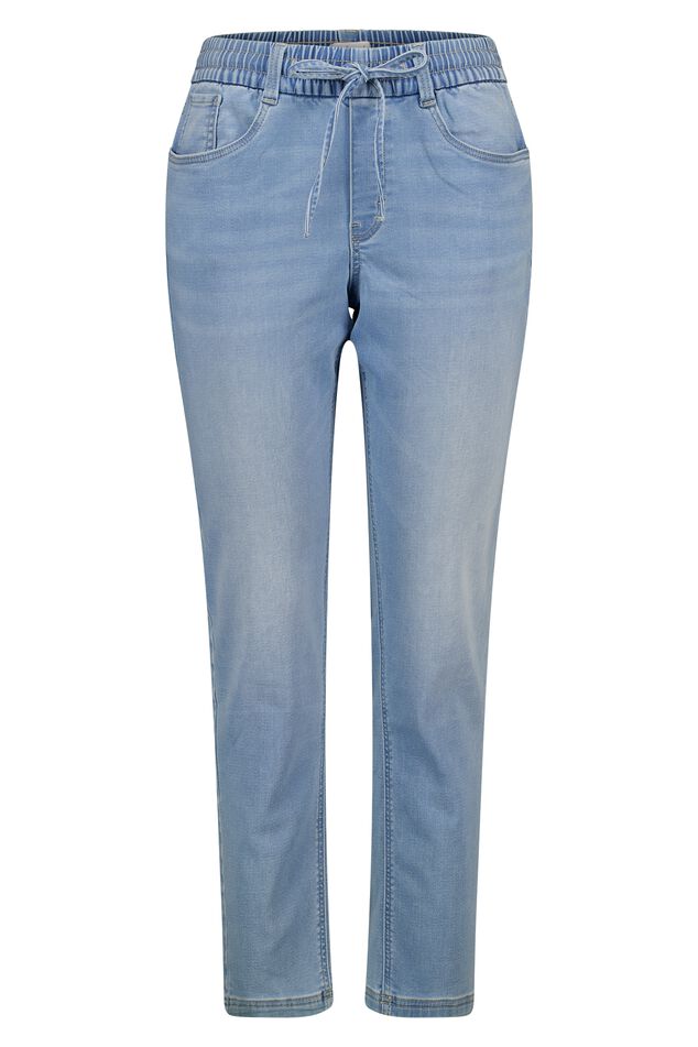 Denim jogger broek image number 1