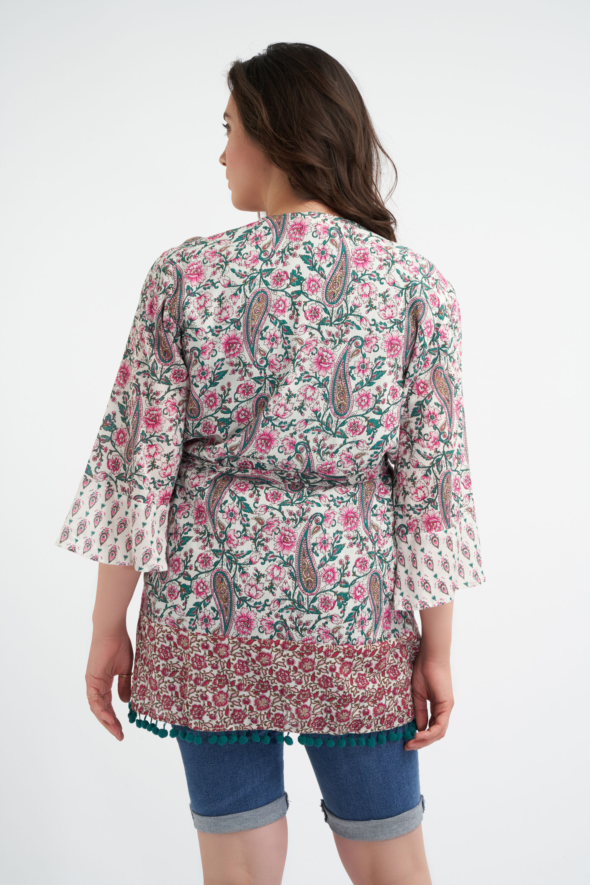 Kimono met kleurrijke print image number 3